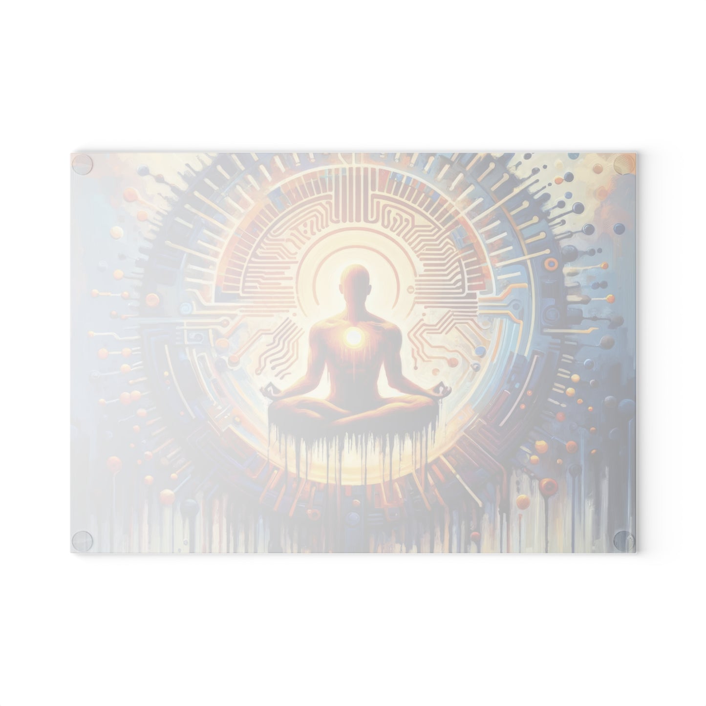 Meditative Technological Fusion Glass Cutting Board