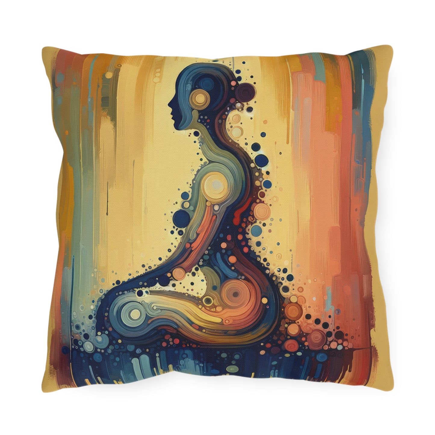 Patience Essence Tachism Outdoor Pillows
