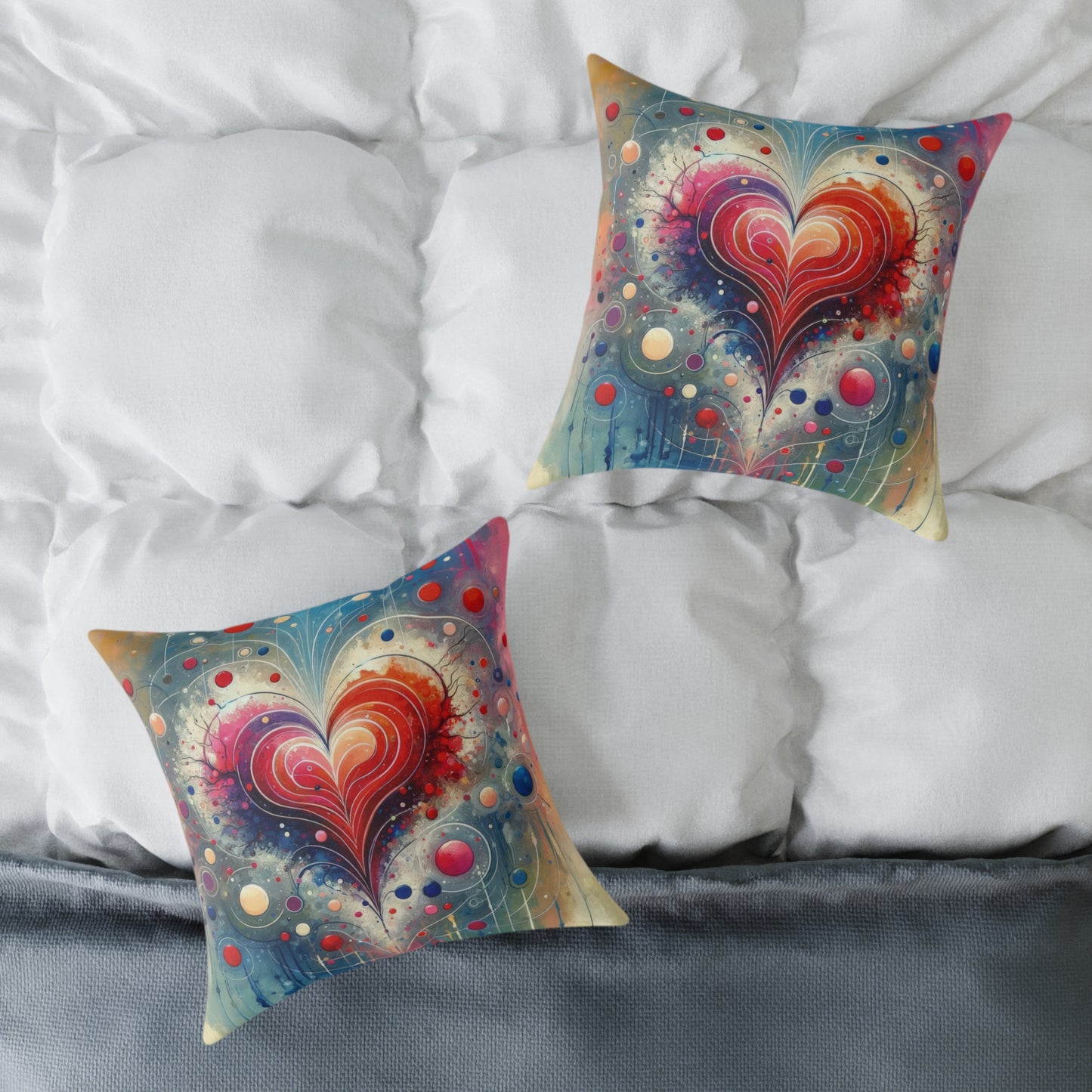 Emotional Physics Heart Spun Polyester Pillow