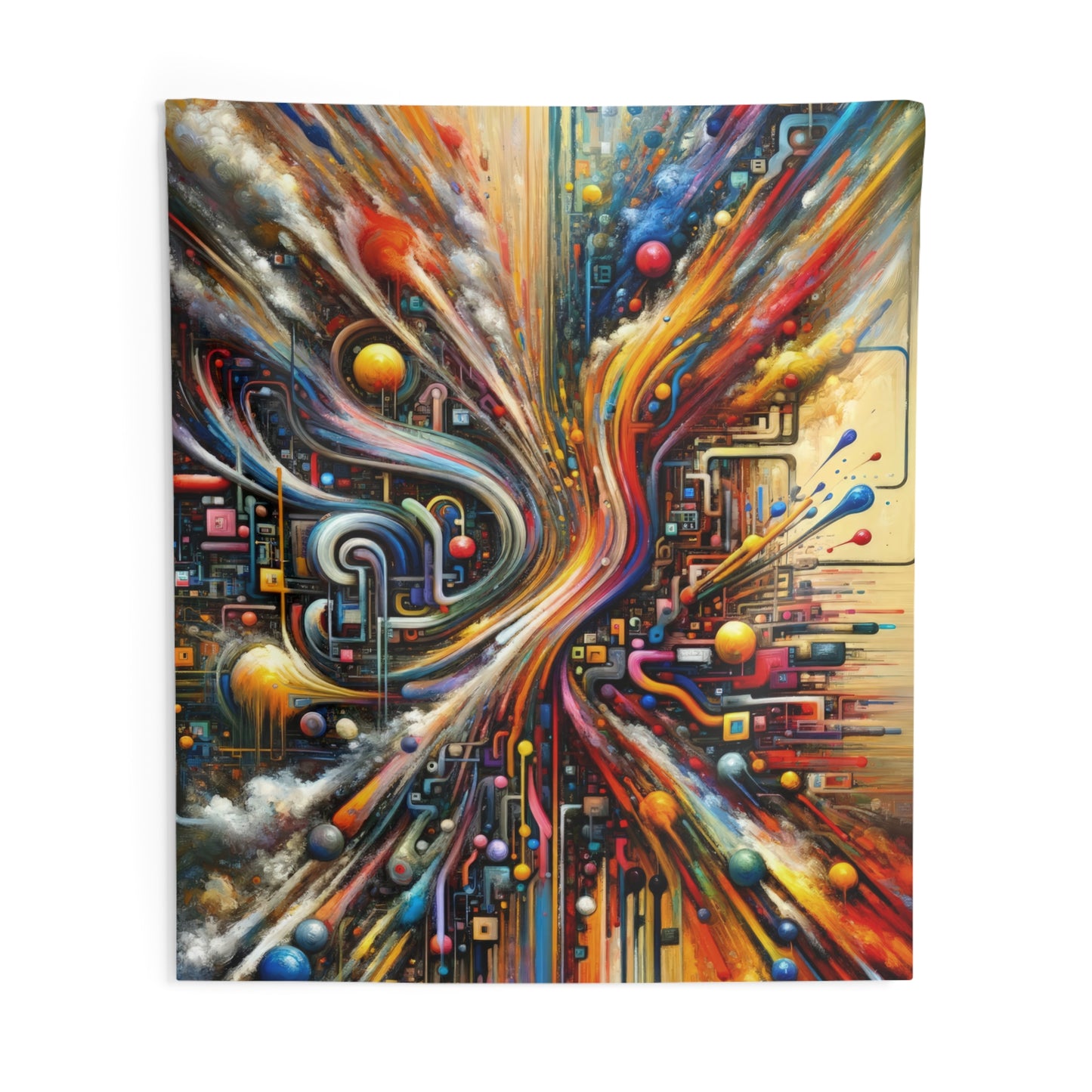 Information Bottleneck Cascade Indoor Wall Tapestries
