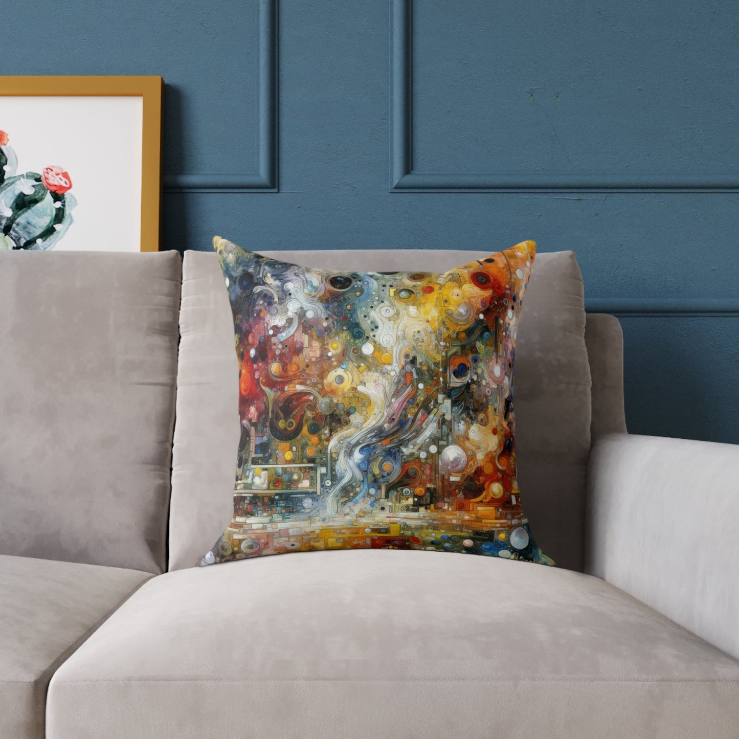 Perception Mosaic Abstract Spun Polyester Pillow