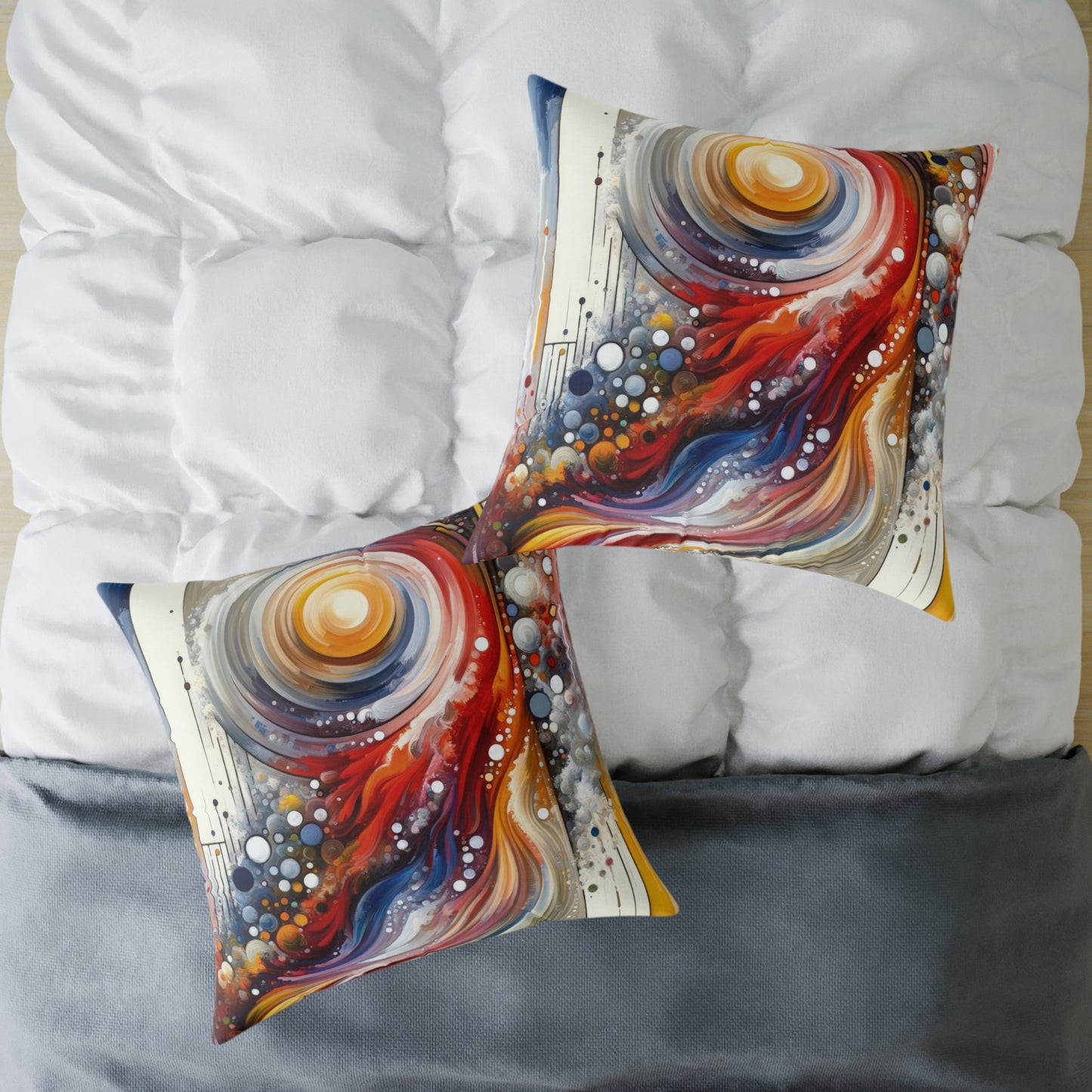 Harmonic Swirl Elegance Spun Polyester Pillow