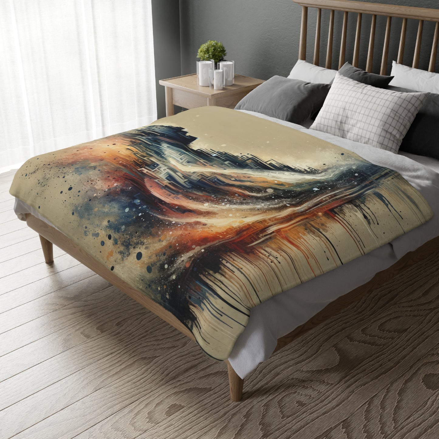 Enduring Echoes Resonance Velveteen Microfiber Blanket (Two-sided print)
