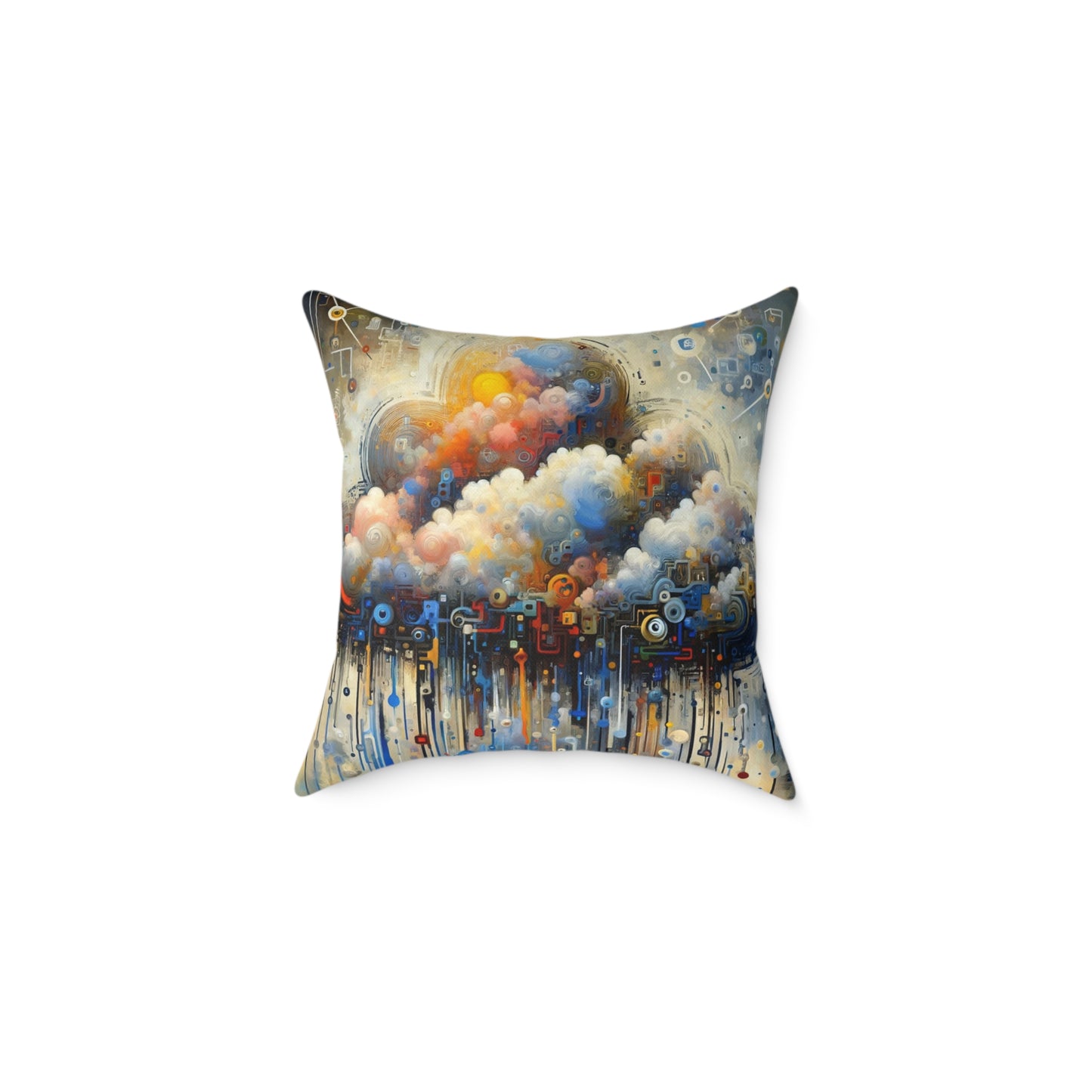 Cloud Community Crafting Spun Polyester Pillow