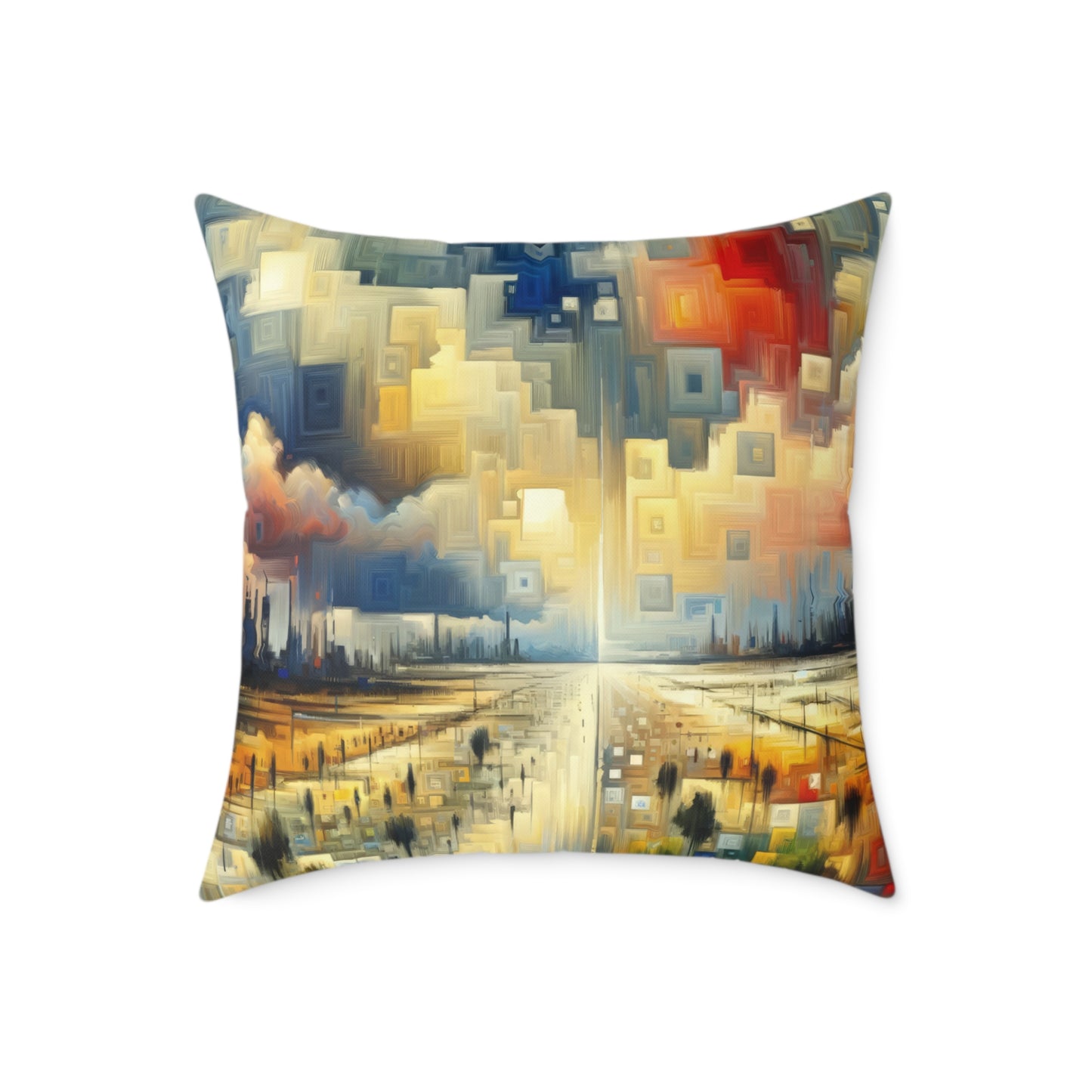 Earnest Gathering Rainwater Spun Polyester Pillow
