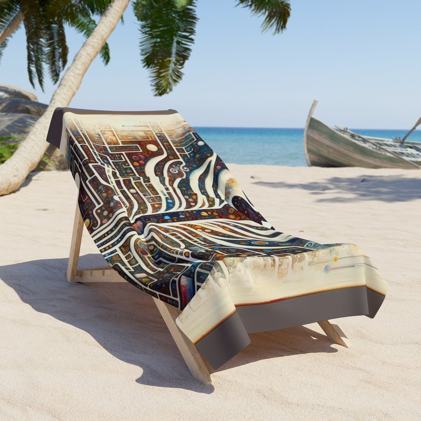 Syncing Silicon Spirituality Beach Towel