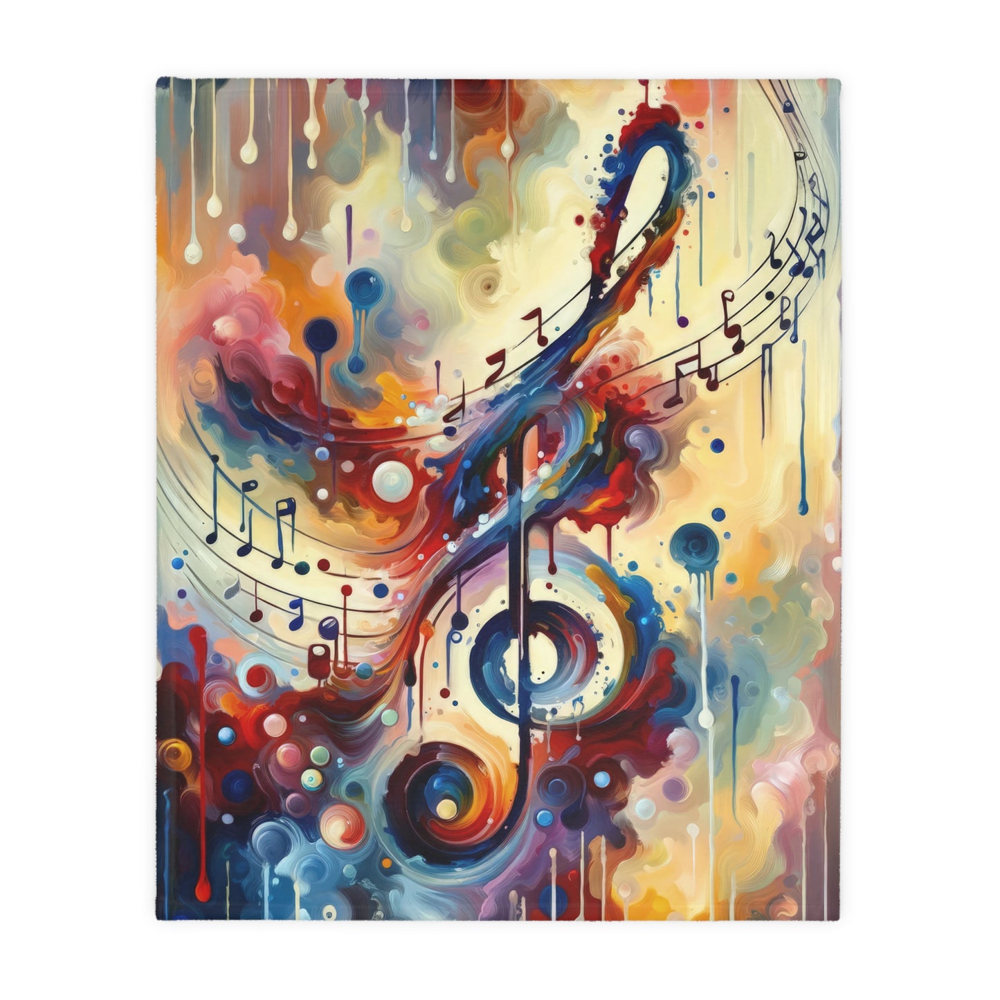 Harmonizing Melody Life Velveteen Microfiber Blanket (Two-sided print)