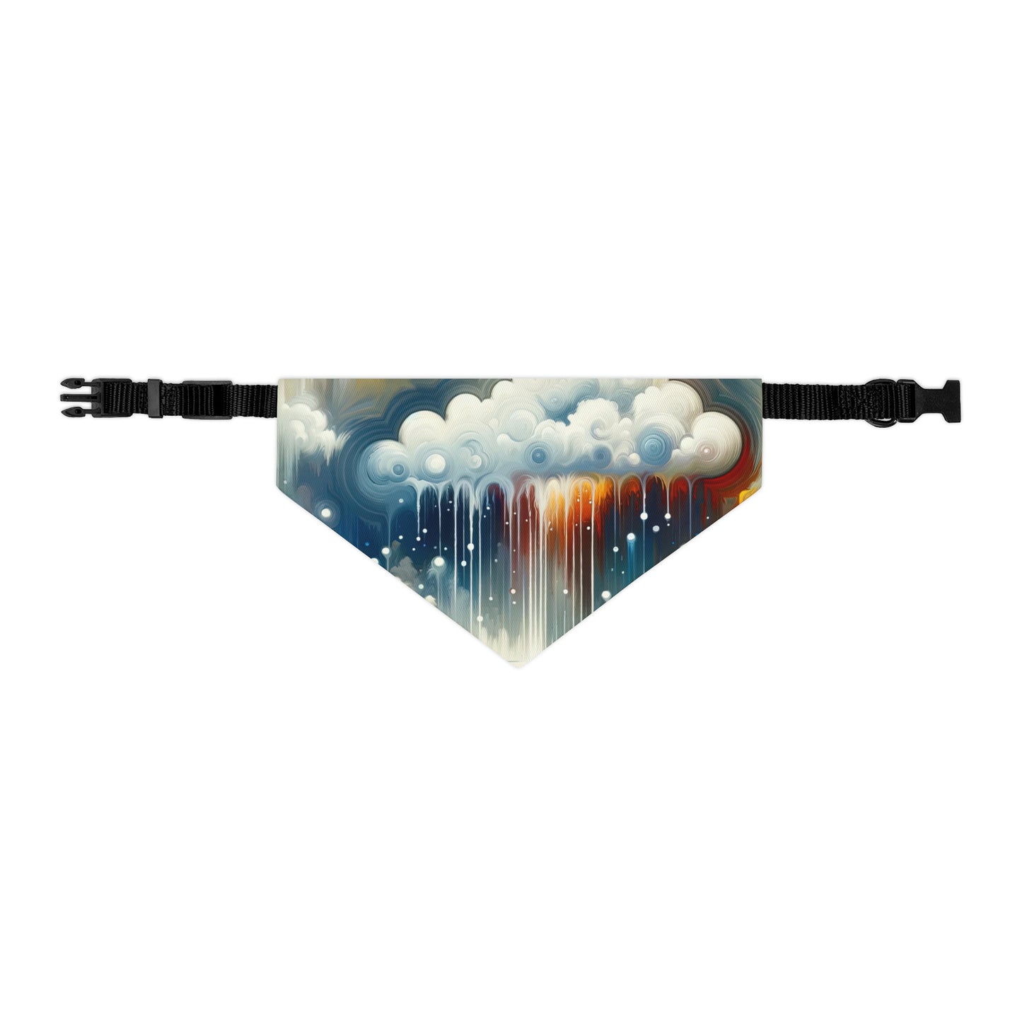 Grounding Silver Clouds Pet Bandana Collar