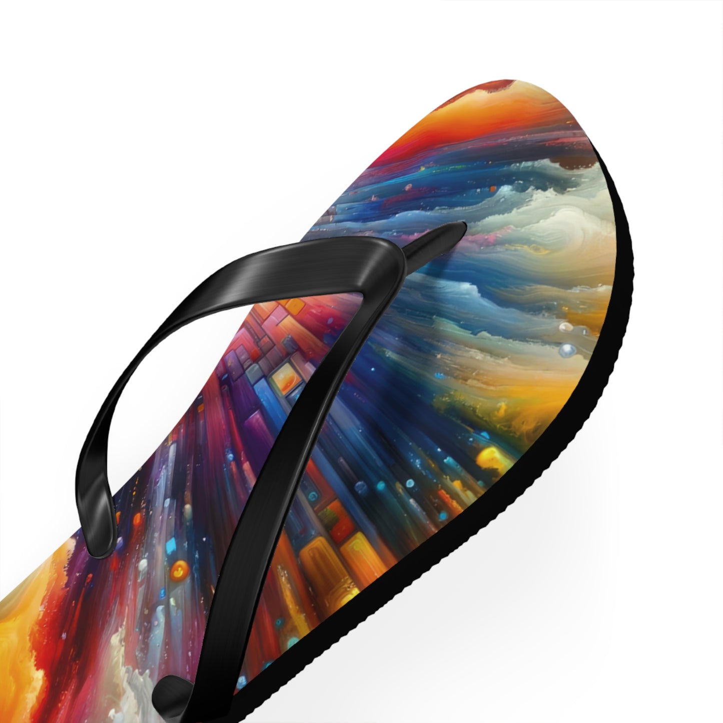 Kaleidoscopic Tachism Breath Flip Flops
