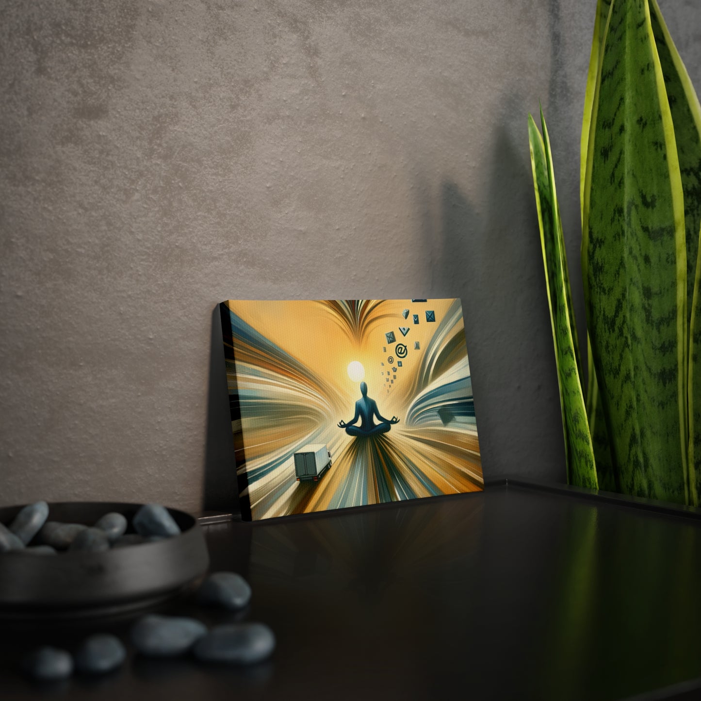Meditative Commute Flow Canvas Photo Tile