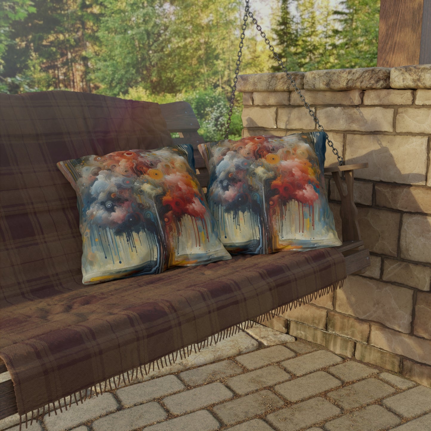 Abstract Beliefs Reflection Outdoor Pillows