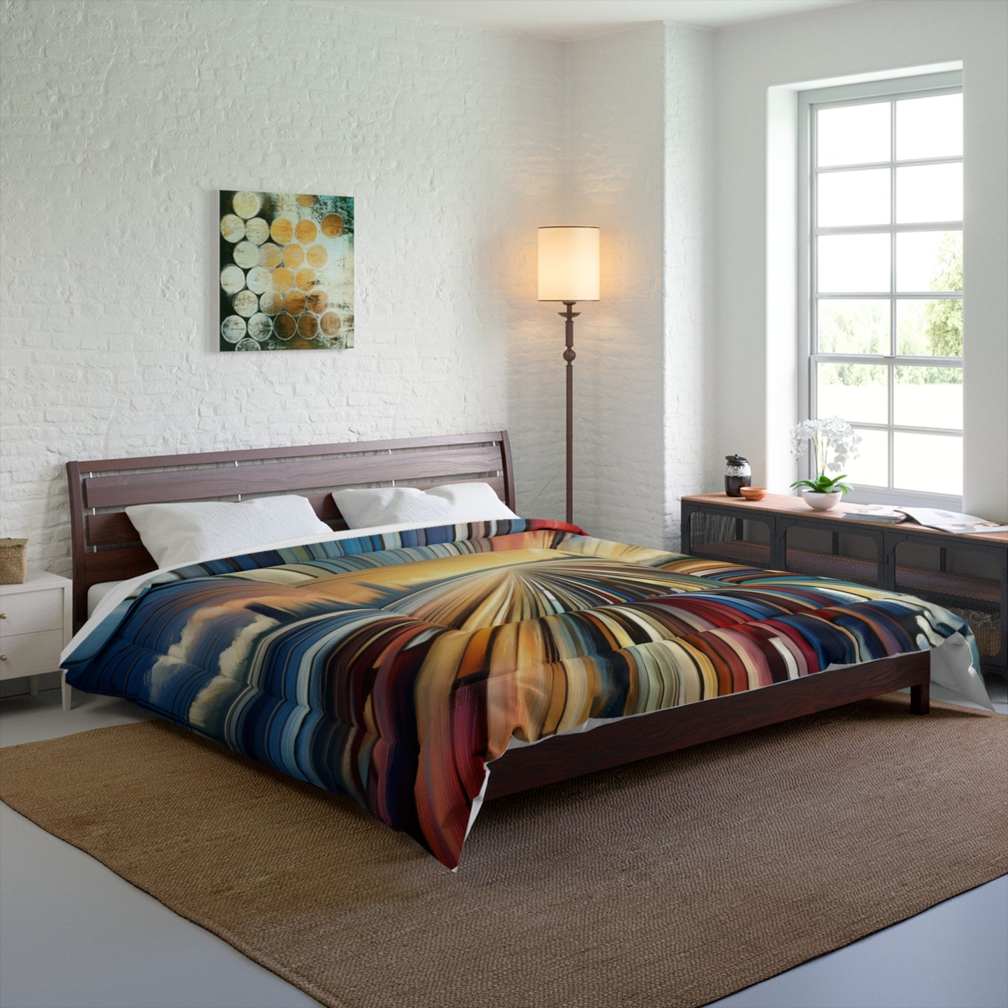 Strategic Horizon Tachism Comforter