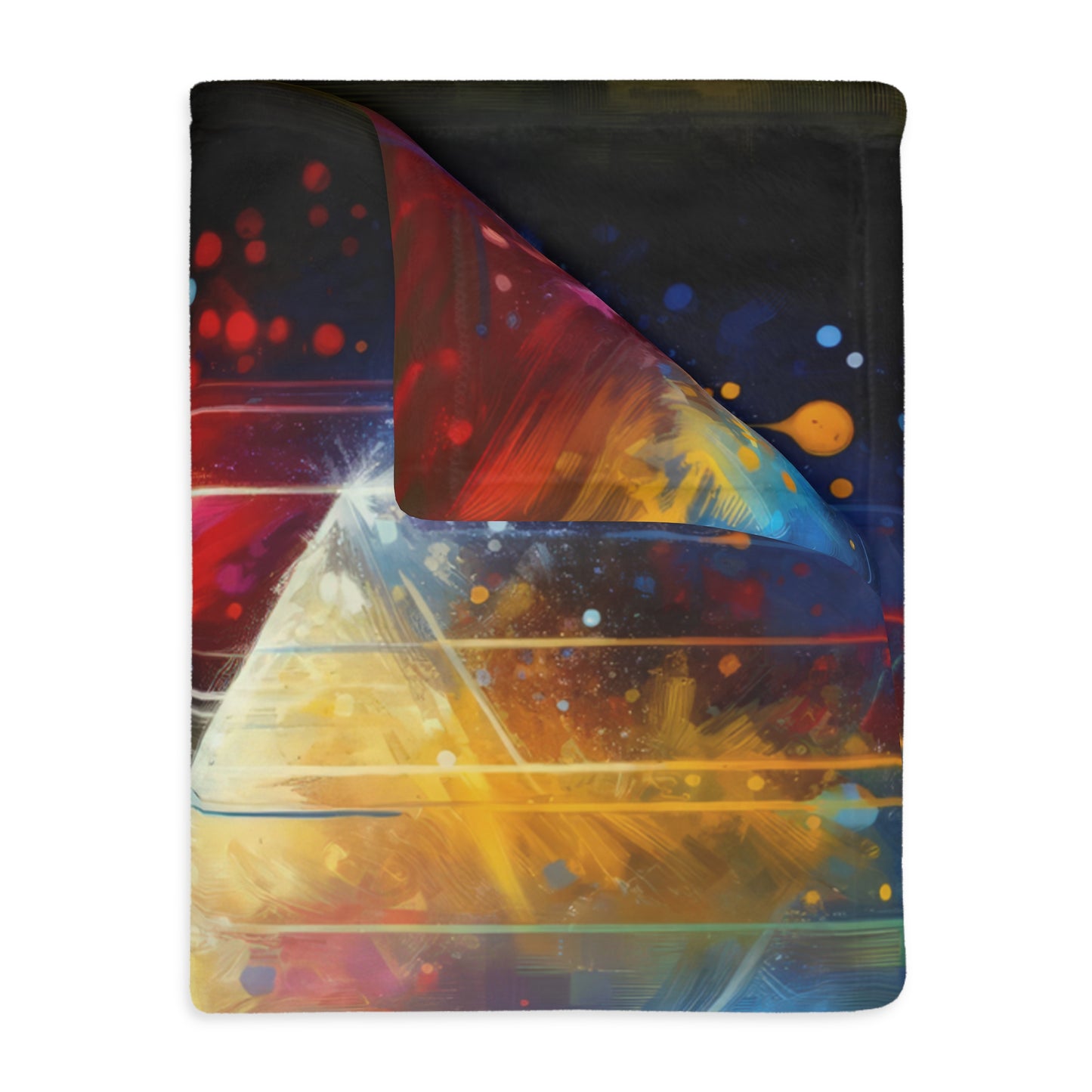 Prismatic Light Spectrum Velveteen Microfiber Blanket (Two-sided print)