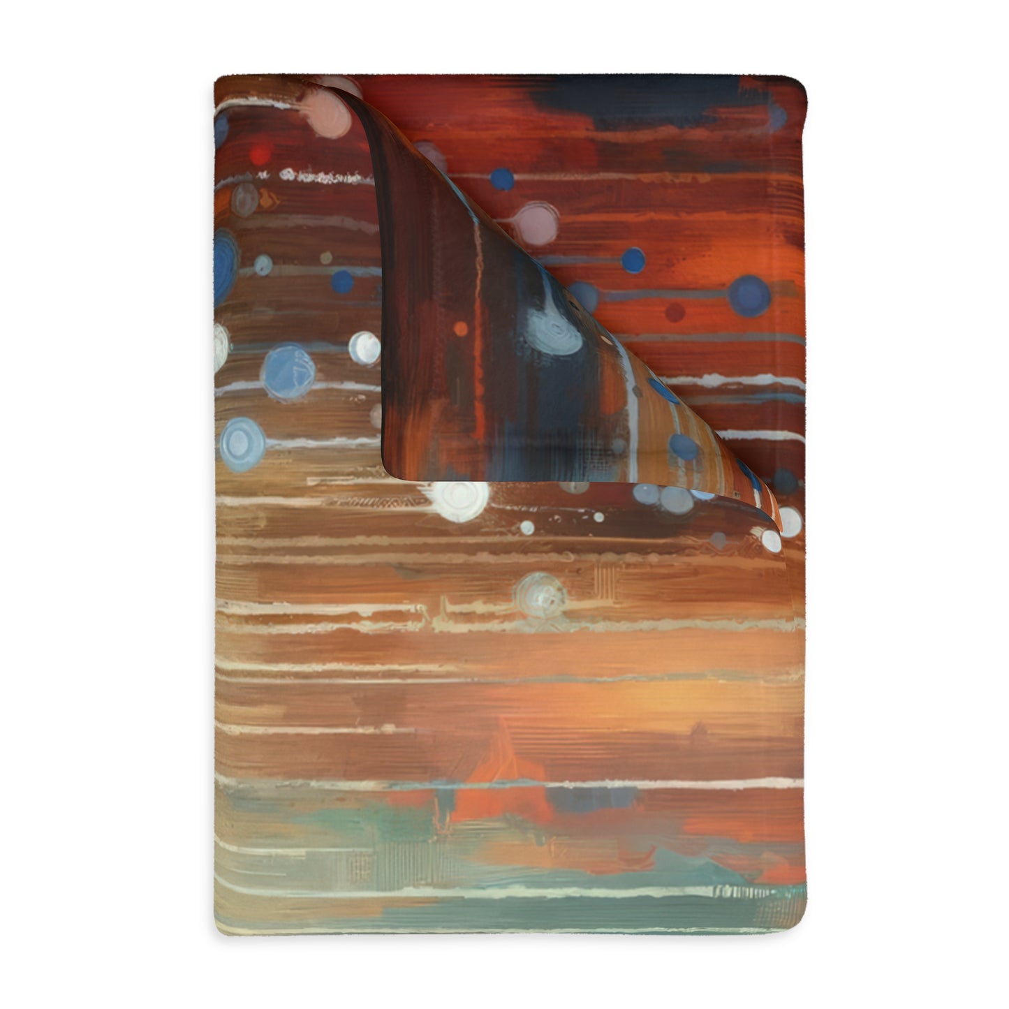 Empathic Connection Tachism Velveteen Microfiber Blanket (Two-sided print)