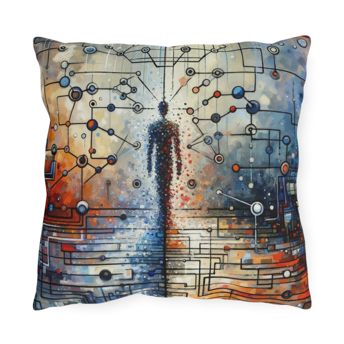 Technological Connectivity Bridge Outdoor Pillows