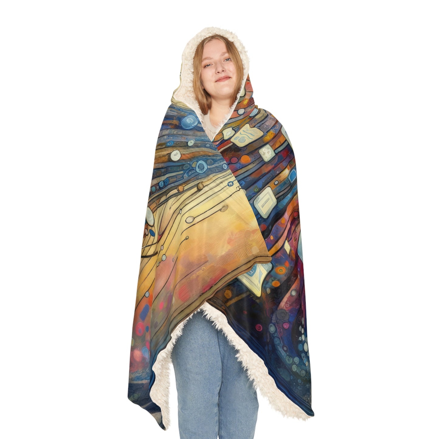 Digital Tapestry Weaving Snuggle Blanket