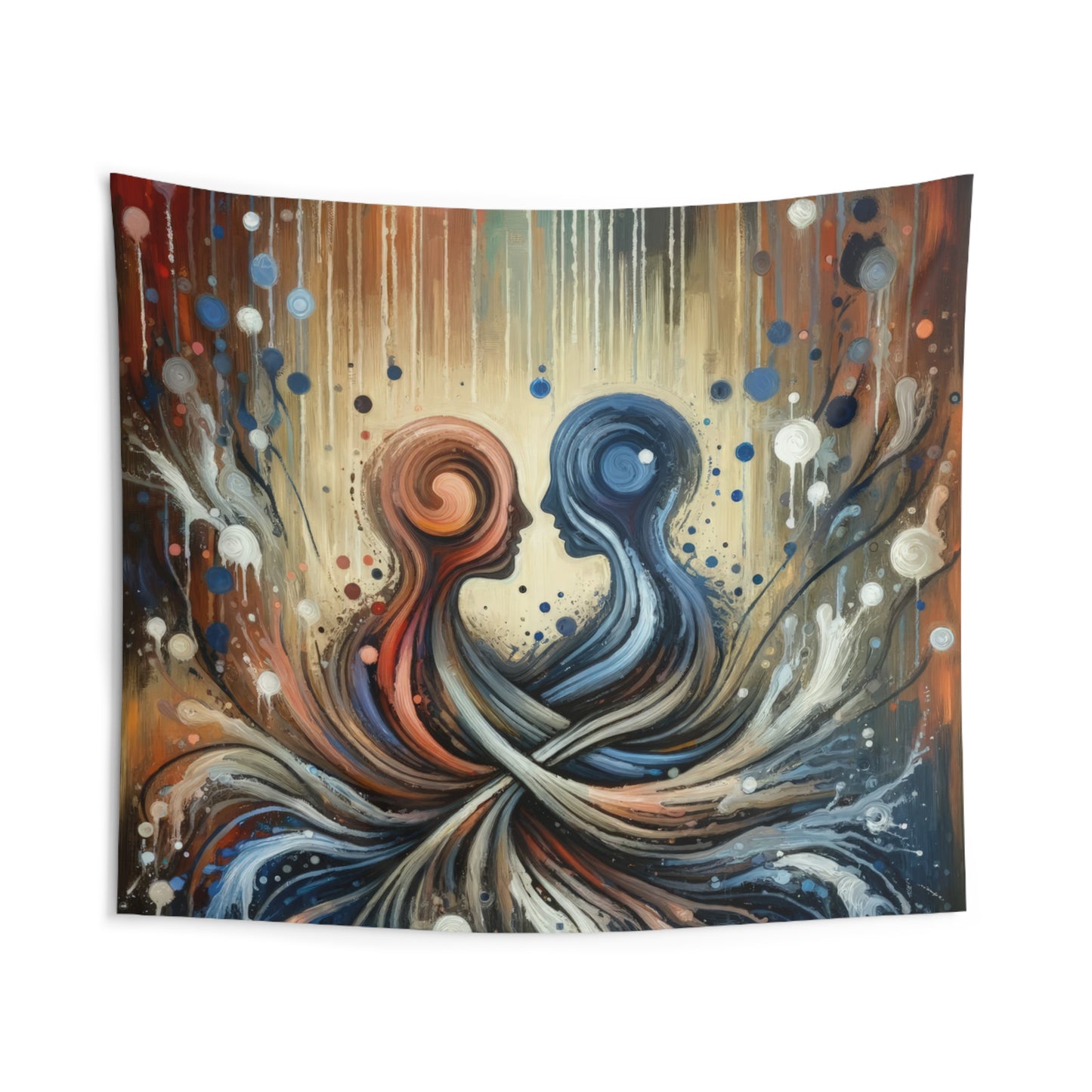 Empathic Connection Tachism Indoor Wall Tapestries