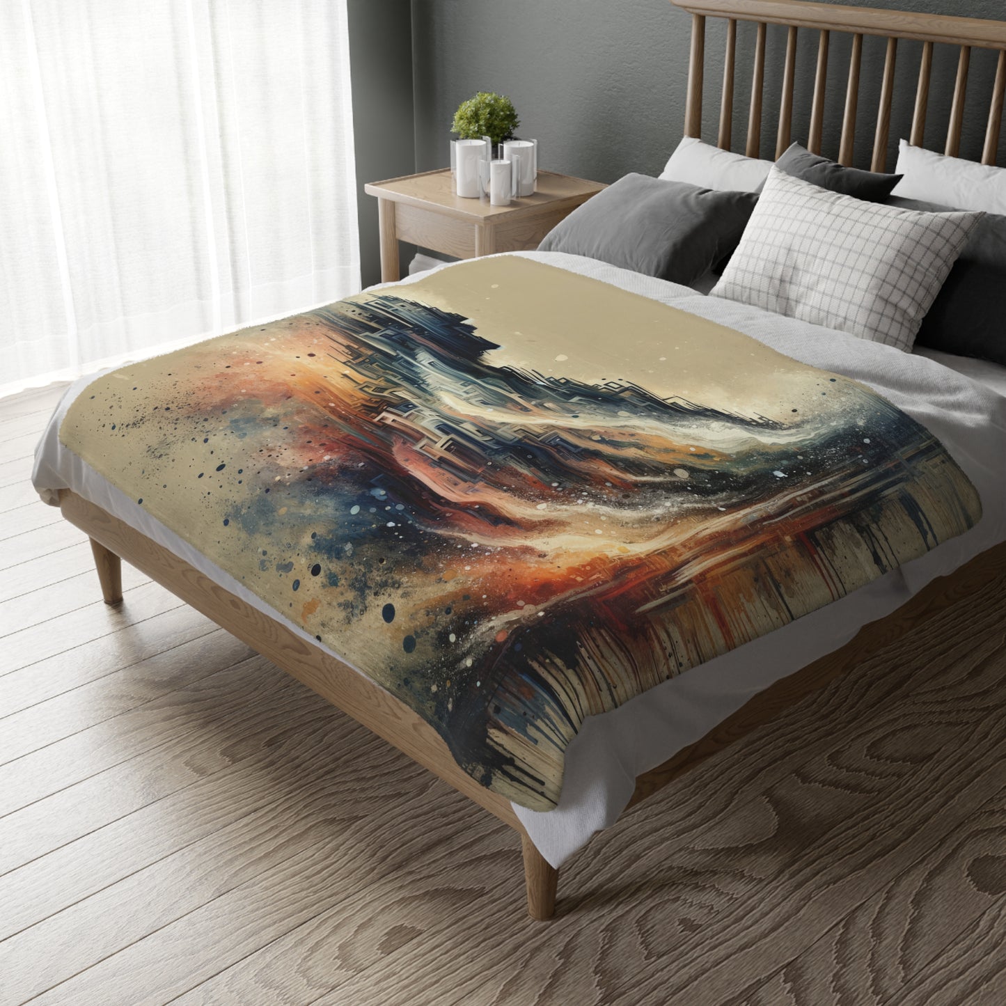 Enduring Echoes Resonance Velveteen Microfiber Blanket (Two-sided print)