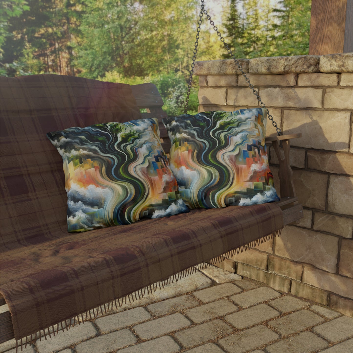 Eternal Digital Contrast Outdoor Pillows