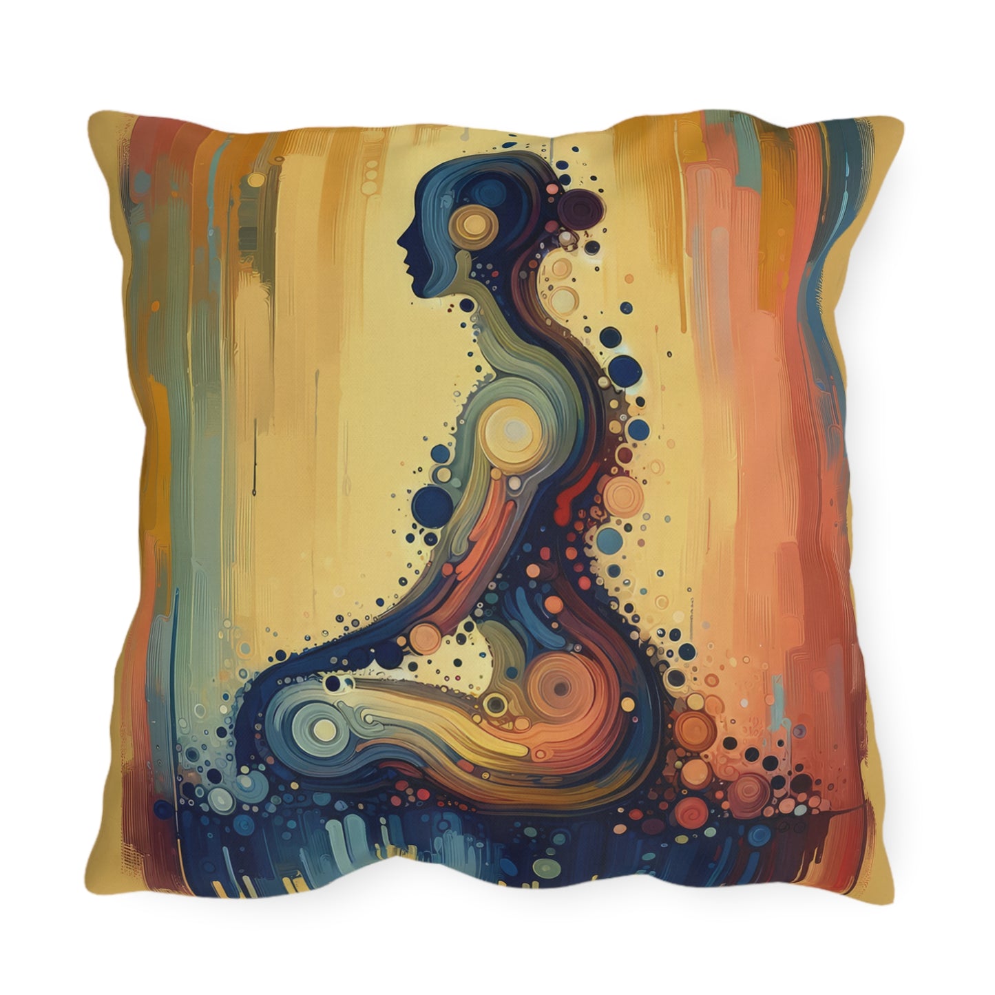 Patience Essence Tachism Outdoor Pillows