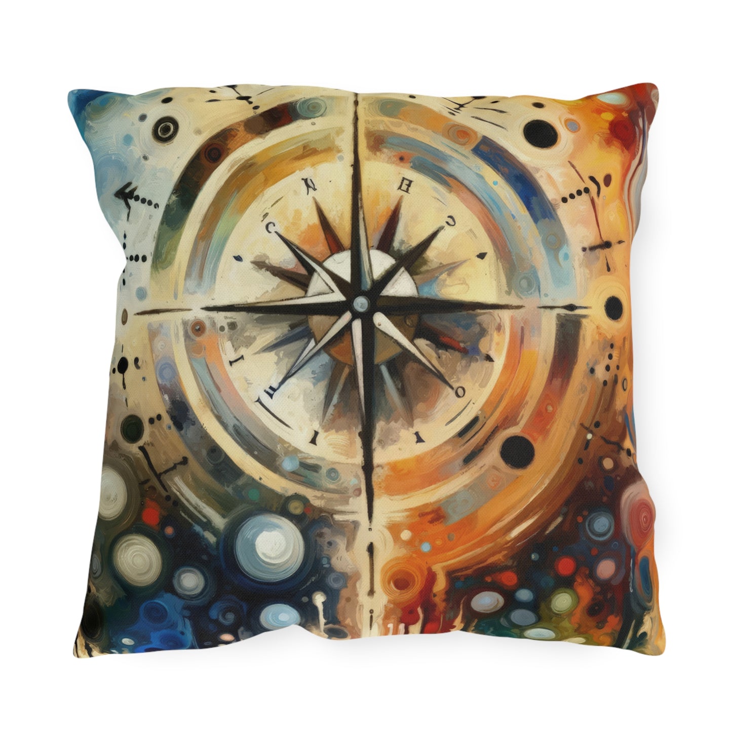 Guidance Abstract Compass Outdoor Pillows