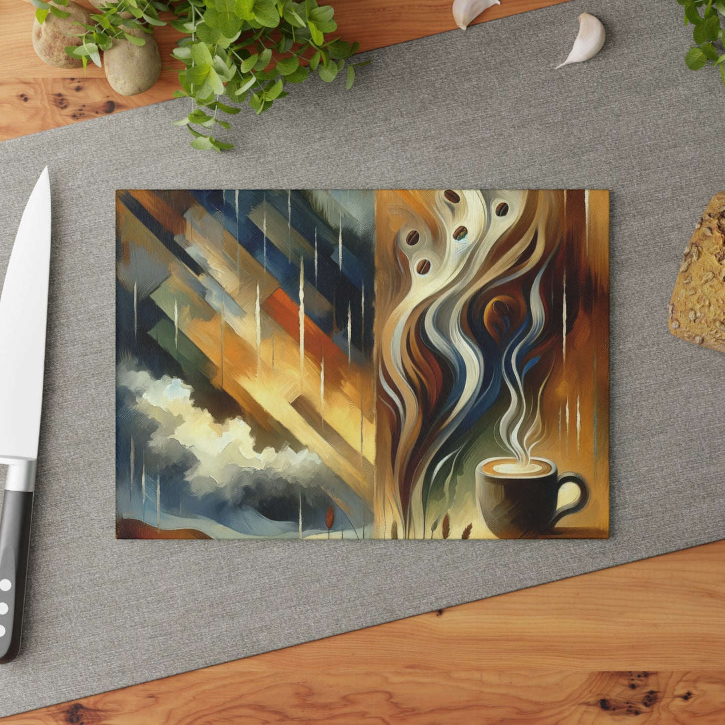 Aromatic Earth Encounter Glass Cutting Board