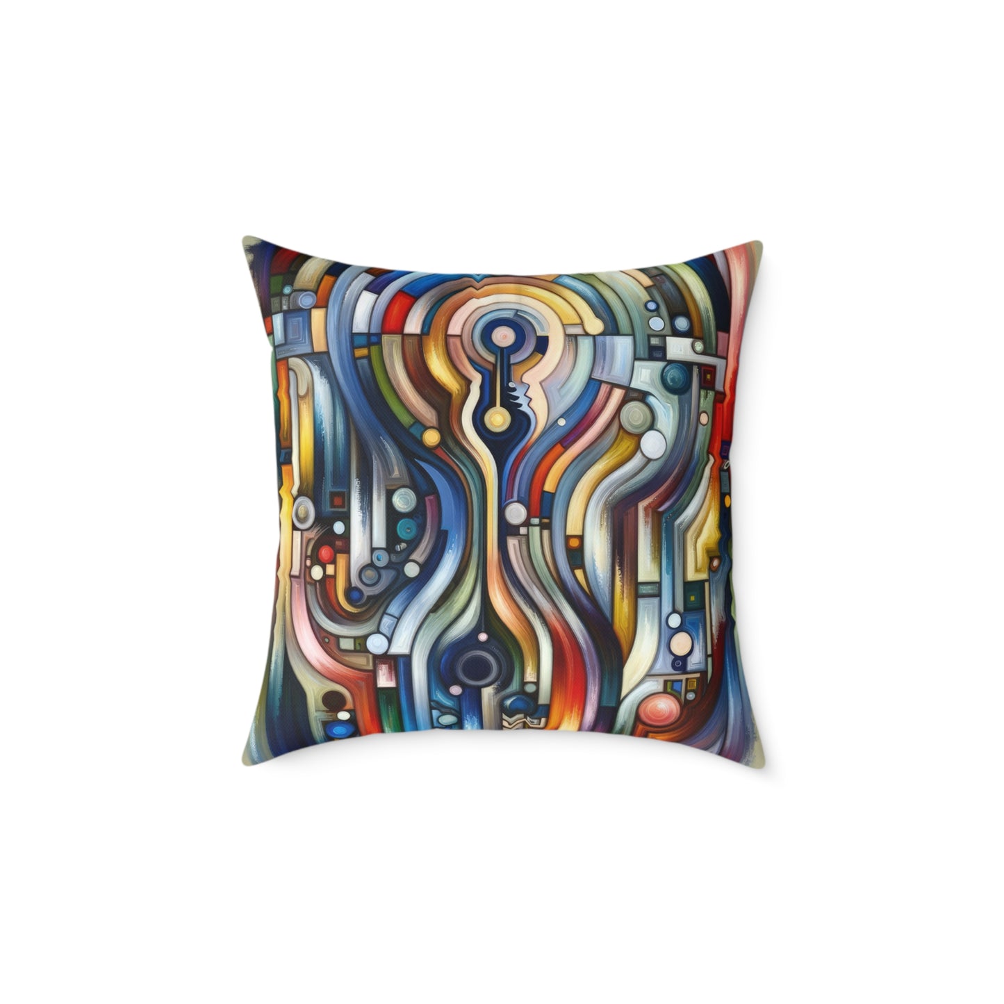 Embracing Faceted Unity Spun Polyester Pillow