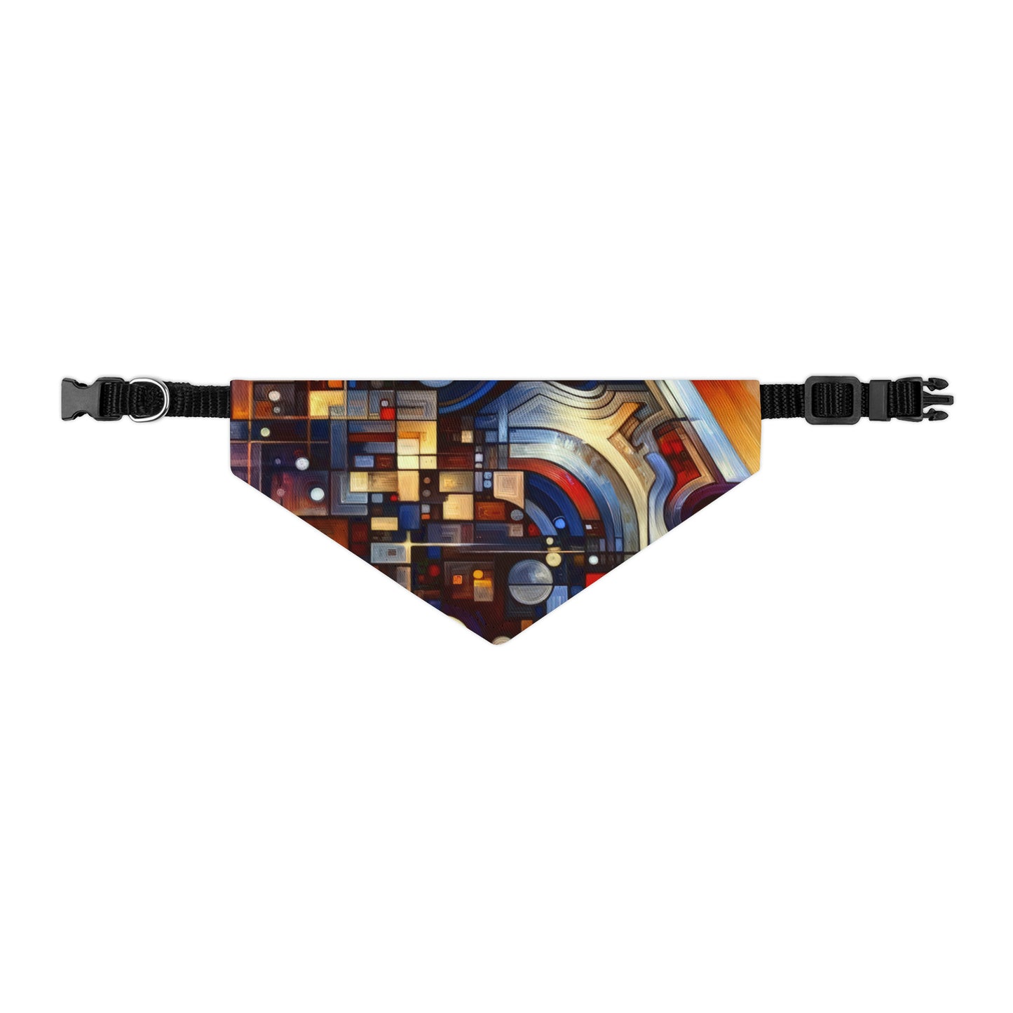 Reflective Tachism Shield Pet Bandana Collar