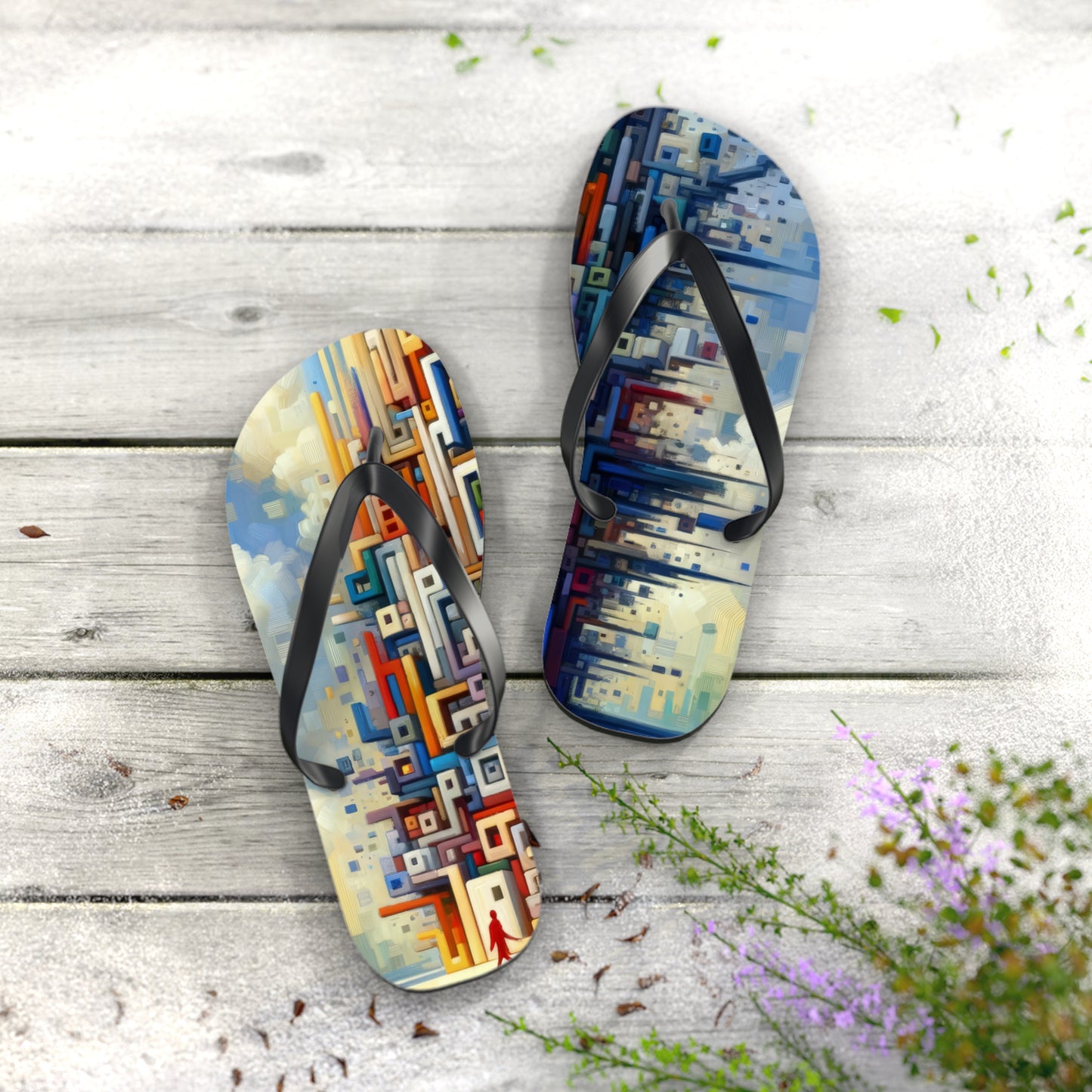 Architectural Endeavor Tapestry Flip Flops