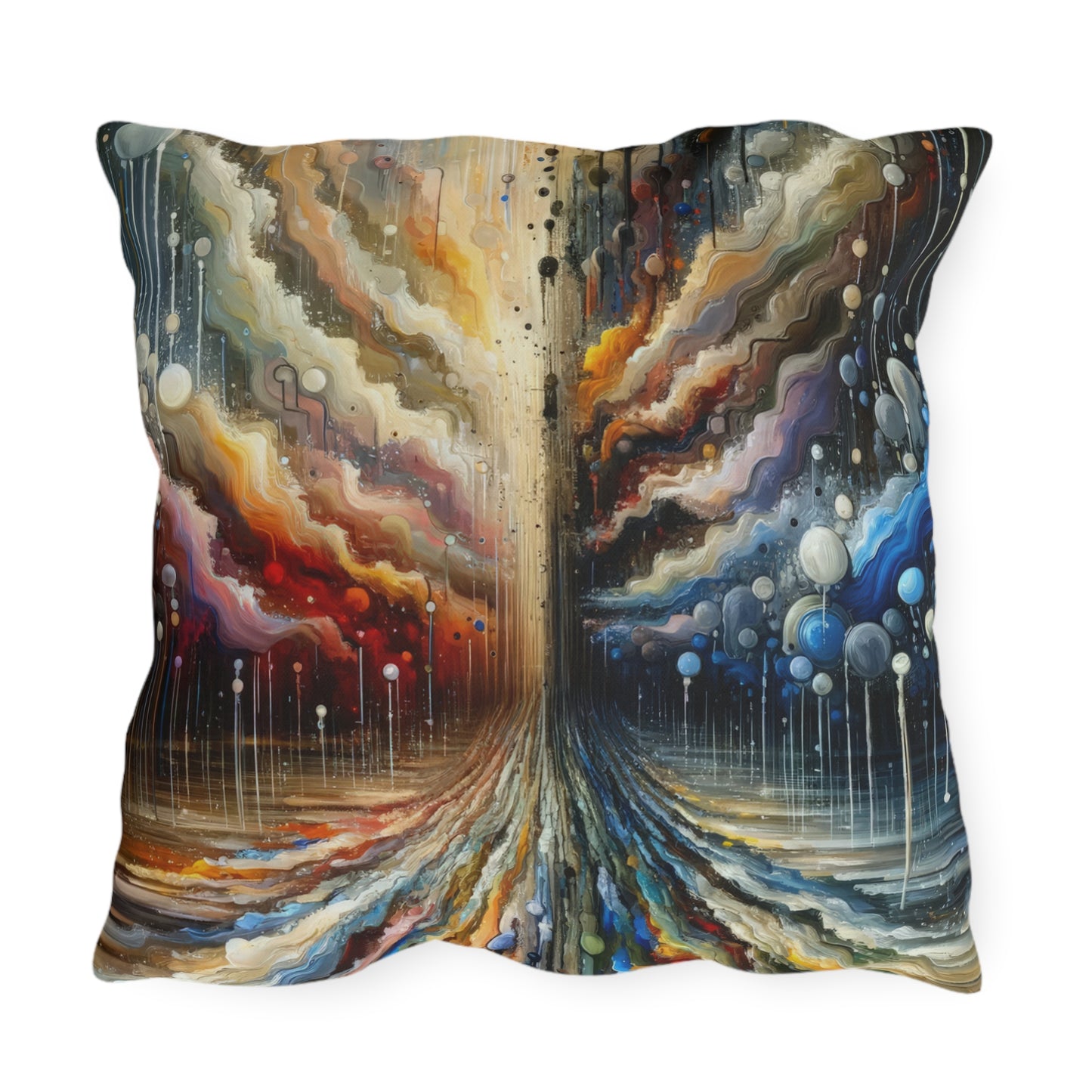 Linguistic Resonance Cascade Outdoor Pillows