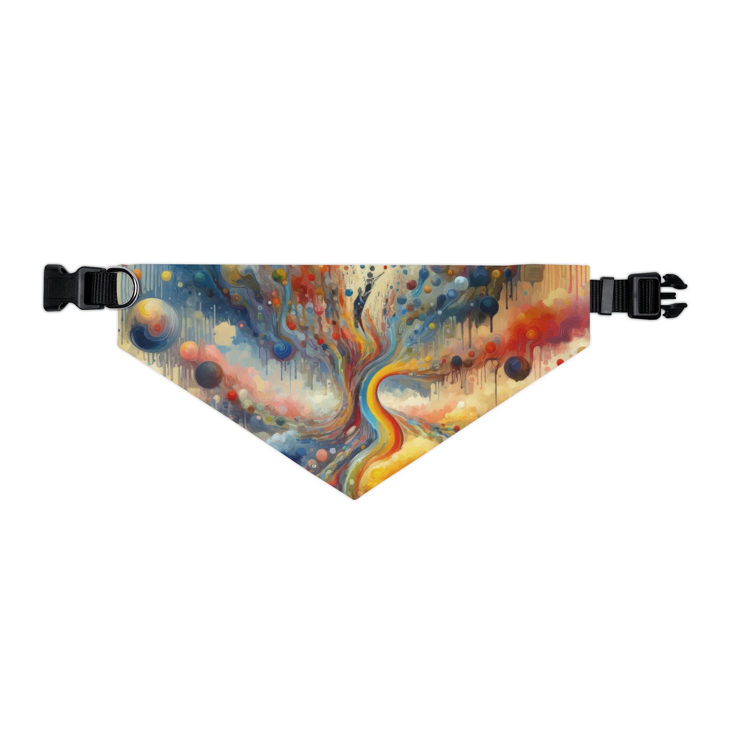 Choices Tachism Canvas Pet Bandana Collar