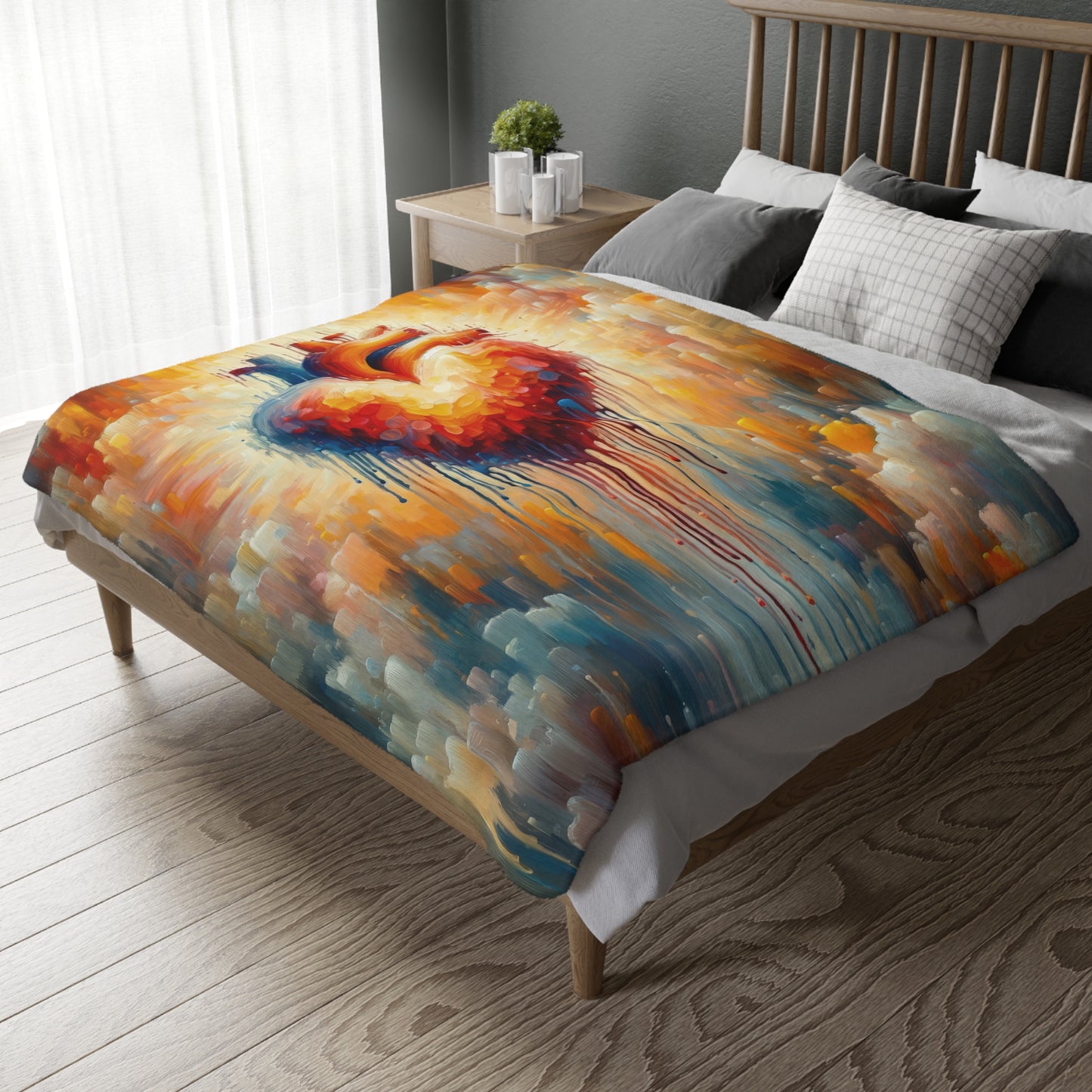 Vital Compassionate Beat Velveteen Microfiber Blanket (Two-sided print)