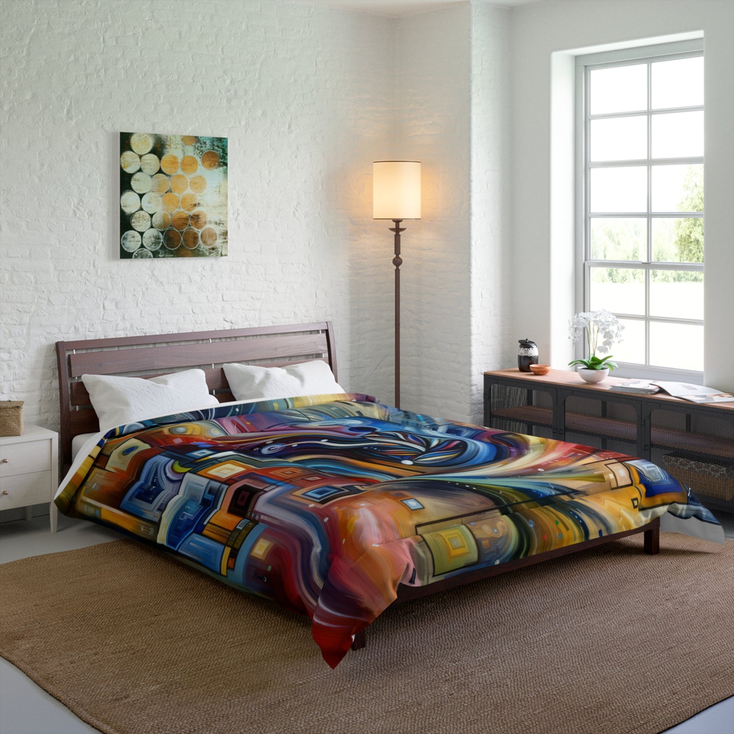 Digital Mindfulness Abstract Comforter