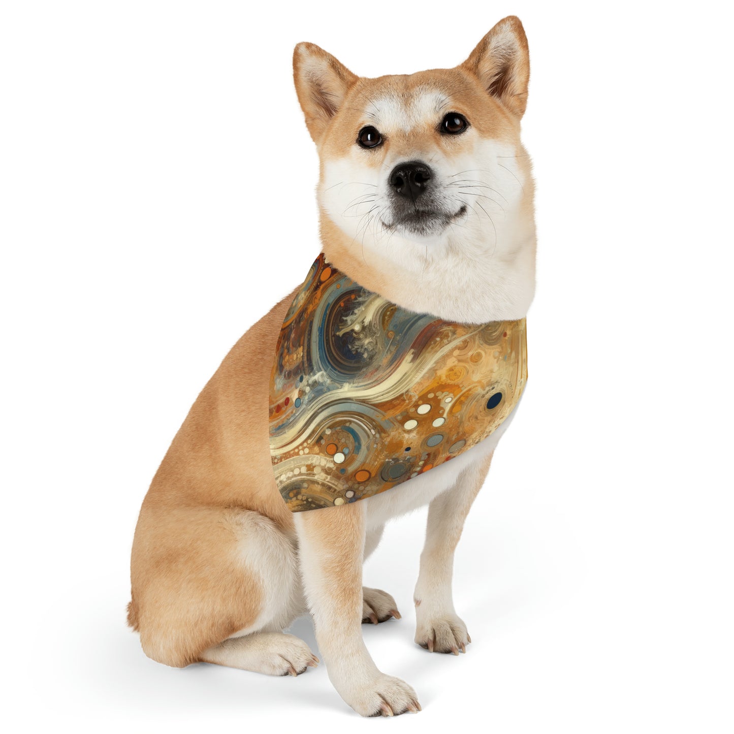 Dynamic Cultural Mosaic Pet Bandana Collar