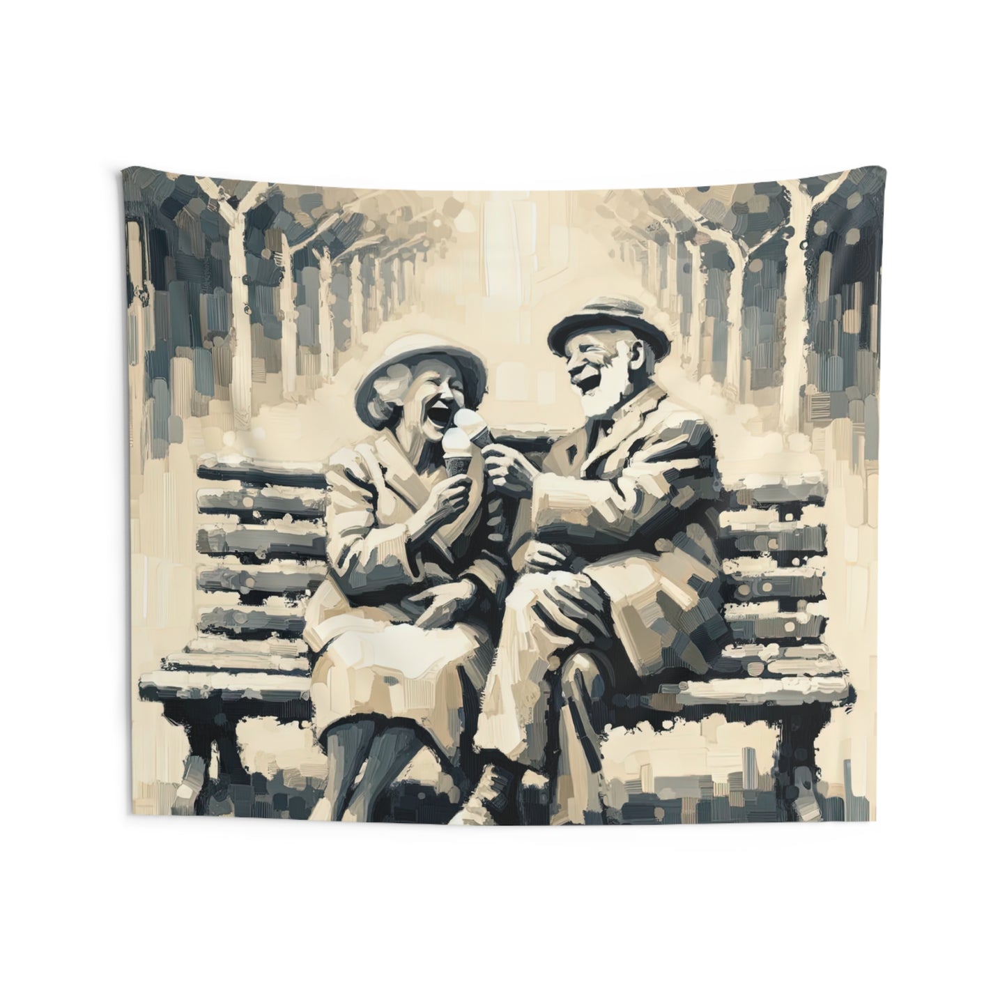 Joyful Companionship Serenity Indoor Wall Tapestries