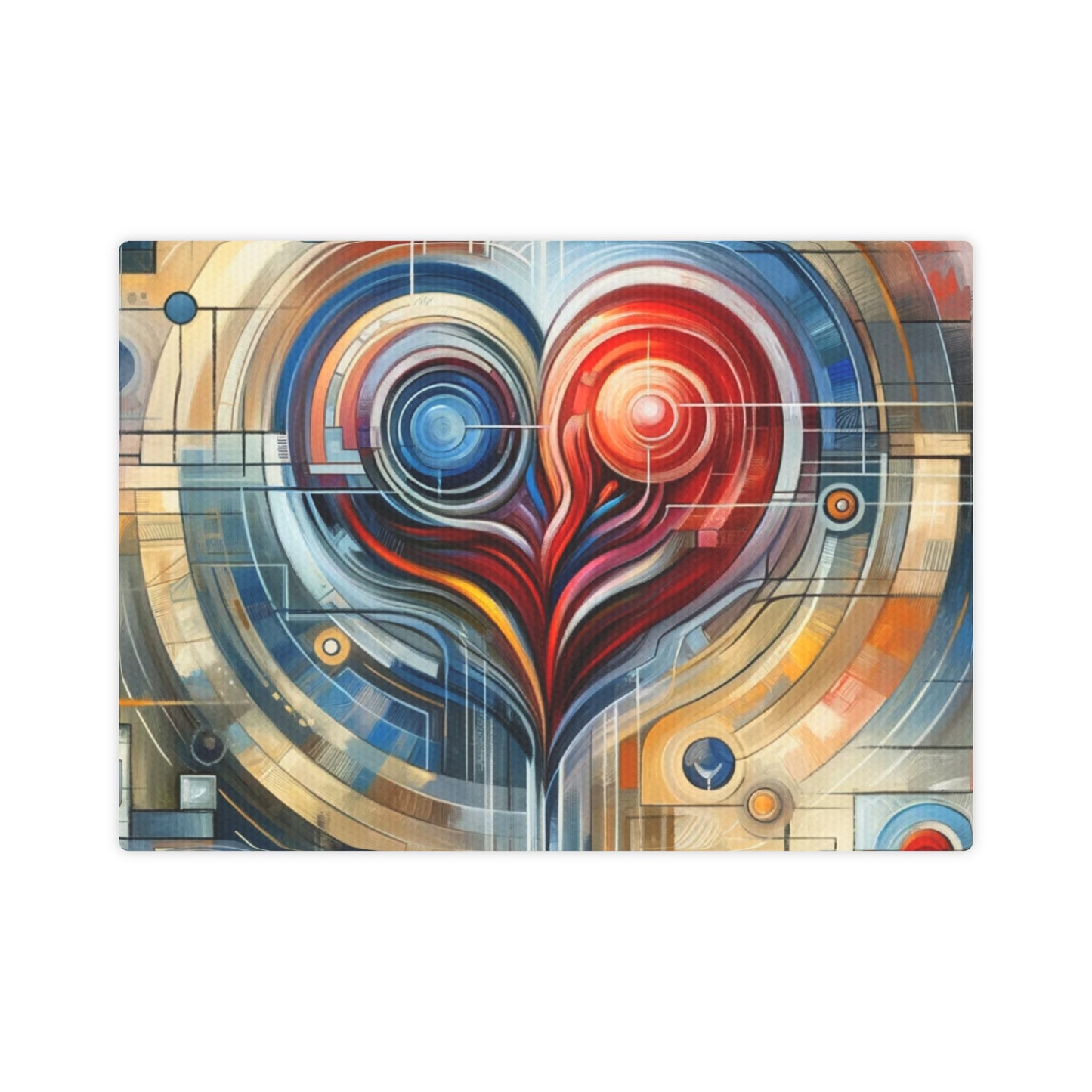 Techno Heart Harmony Canvas Photo Tile