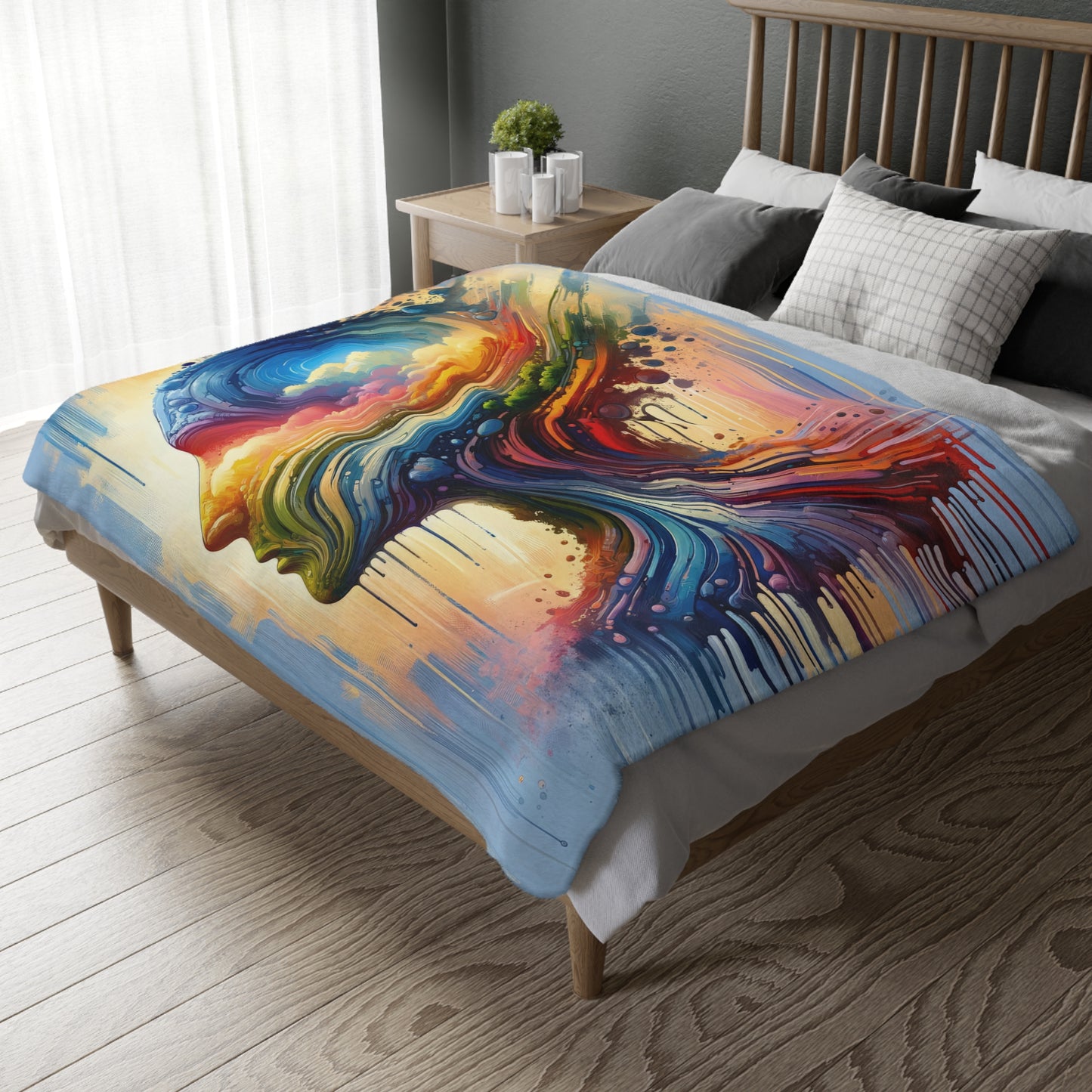 Sovereign Self Journey Velveteen Microfiber Blanket (Two-sided print)