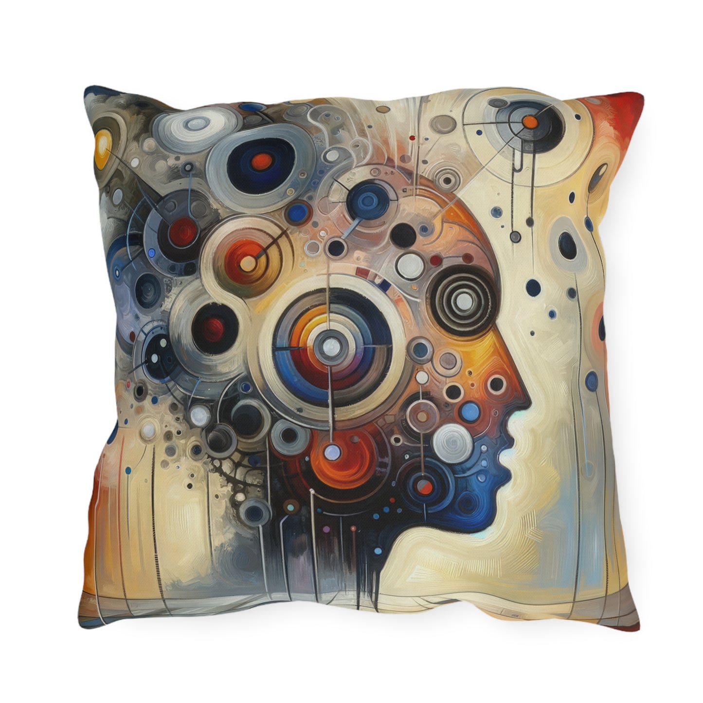 Mindful Tachism Engagement Outdoor Pillows
