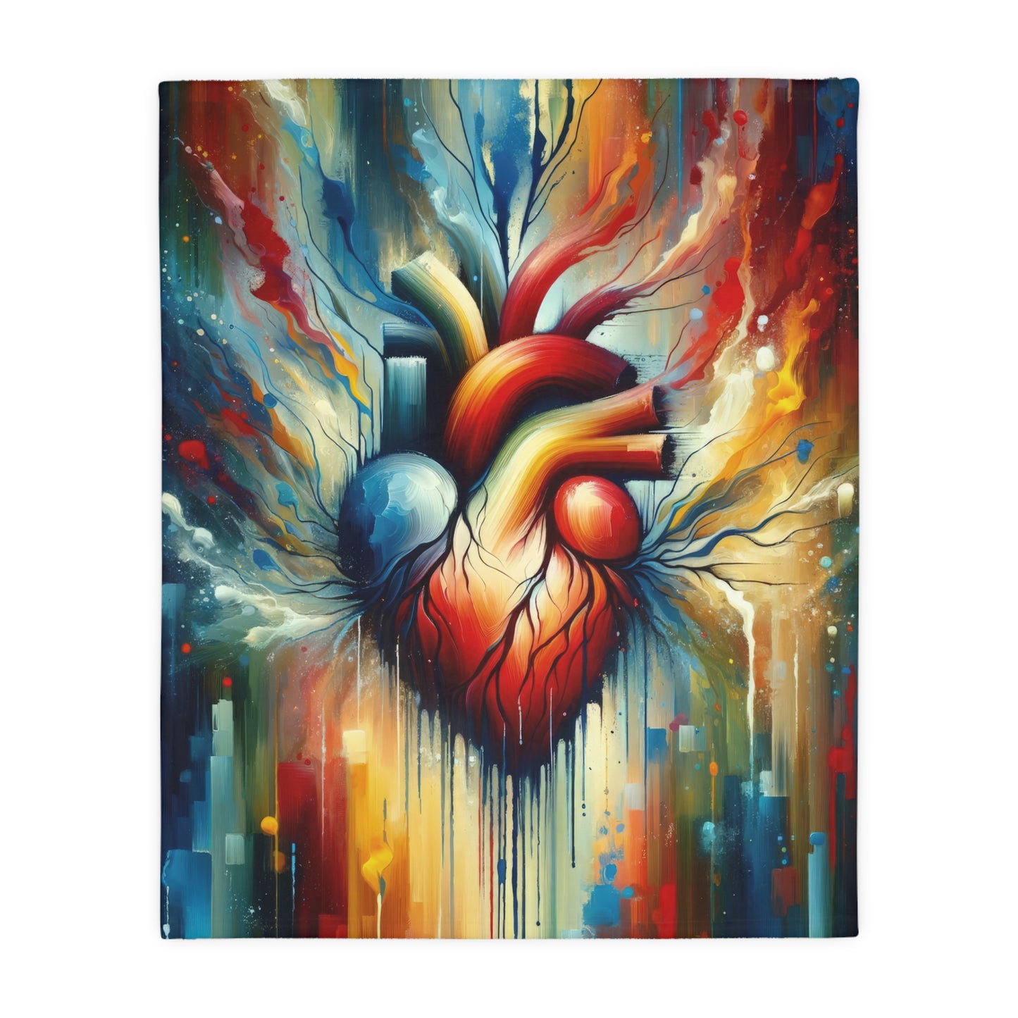 Humanity Heart Unveiled Velveteen Microfiber Blanket (Two-sided print)