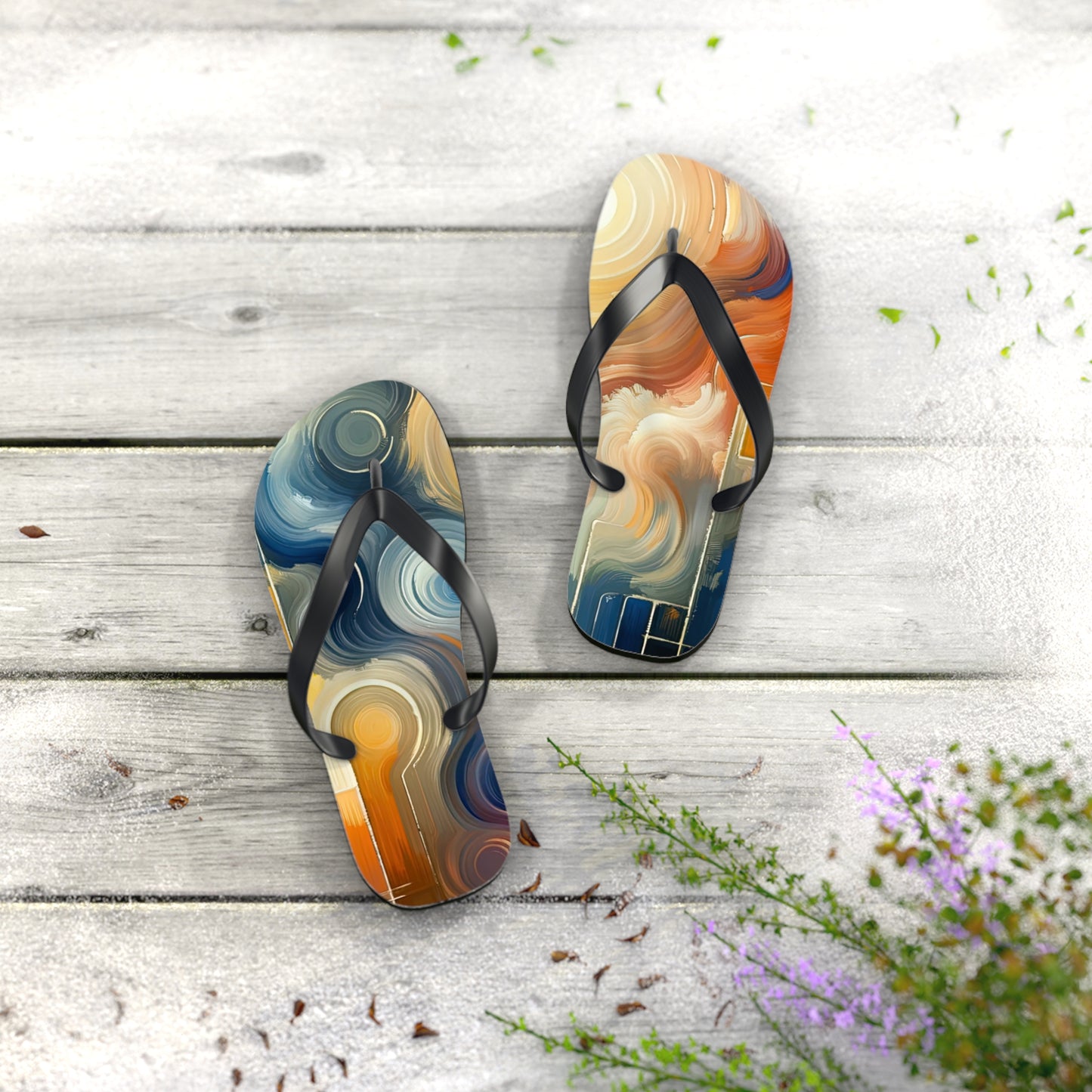 Spiritual Tranquil Sanctuary Flip Flops