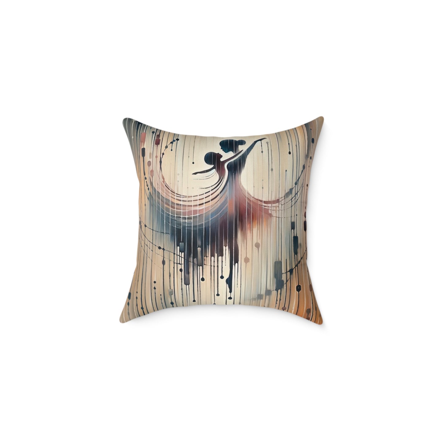 Rhythmic Heart Dance Spun Polyester Pillow