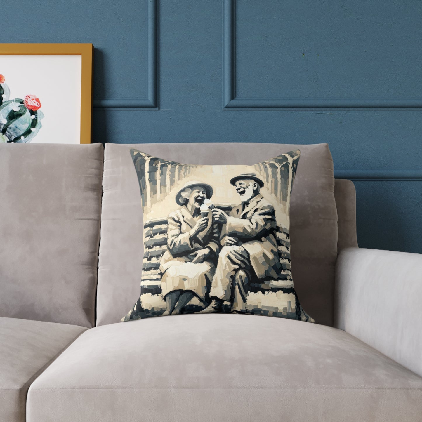 Joyful Companionship Serenity Spun Polyester Pillow