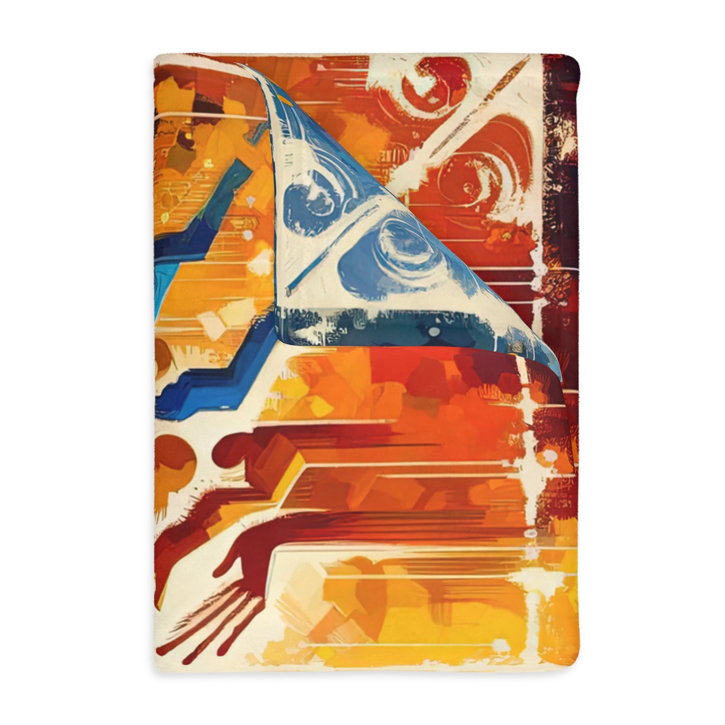 Architects Wisdom Tachism Velveteen Microfiber Blanket (Two-sided print)