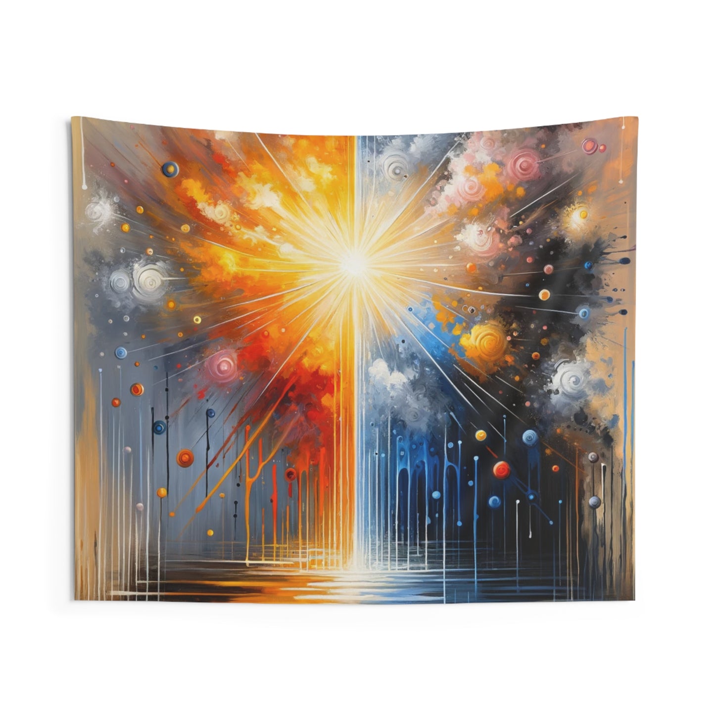 Luminous Abstract Tachism Indoor Wall Tapestries