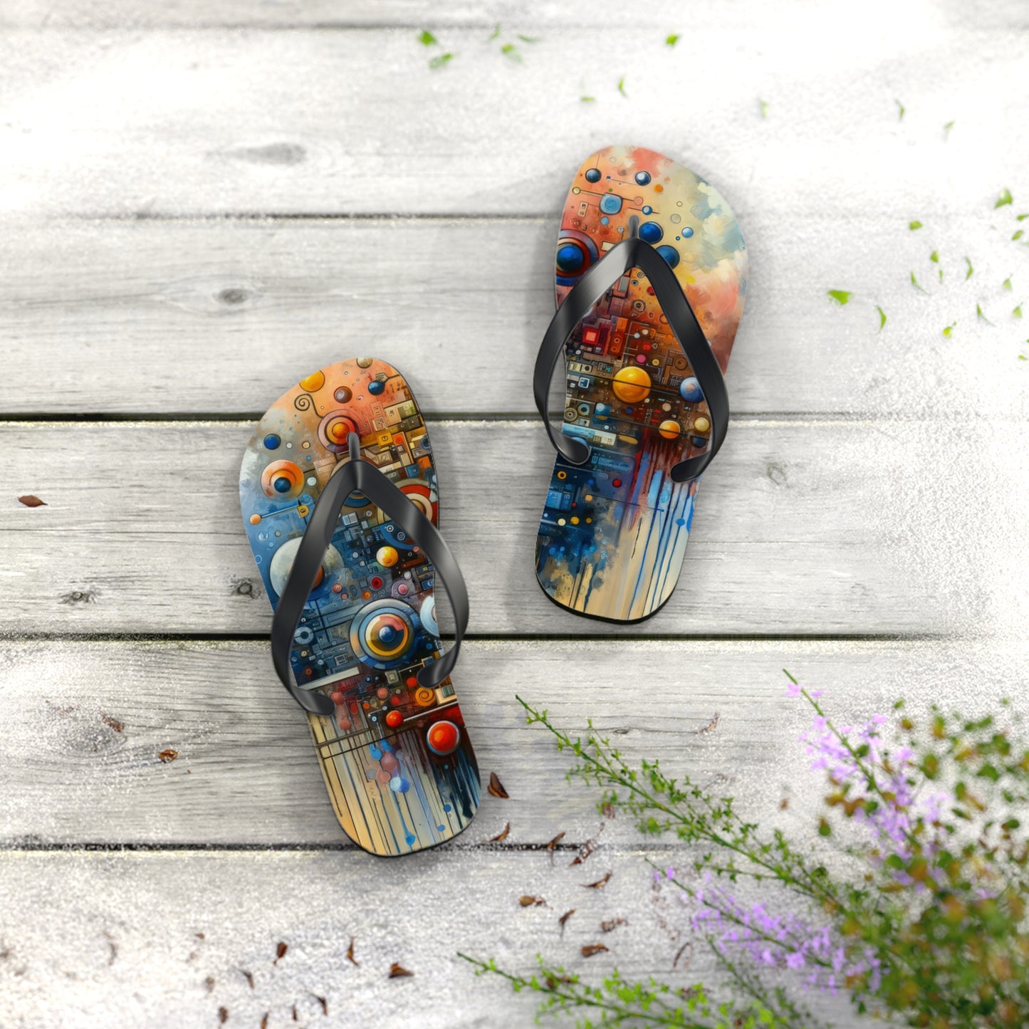 Connected Virtuality Canvas Flip Flops