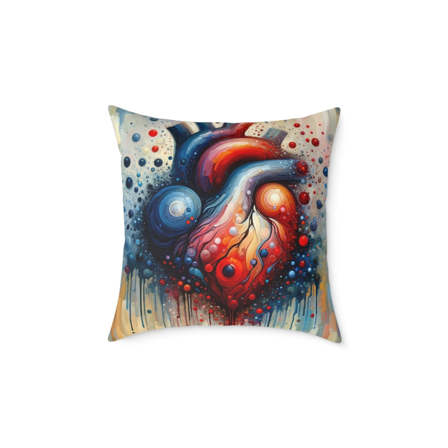 Empathetic Heart Expression Spun Polyester Pillow