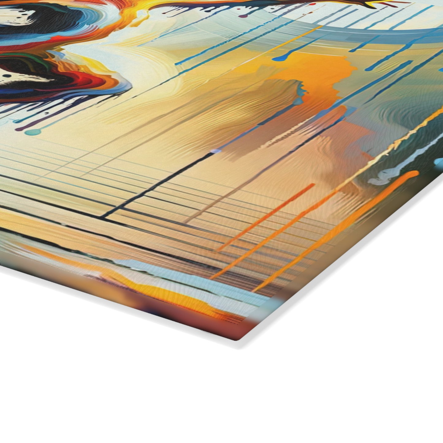 Expressive Dance Reflection Glass Cutting Board