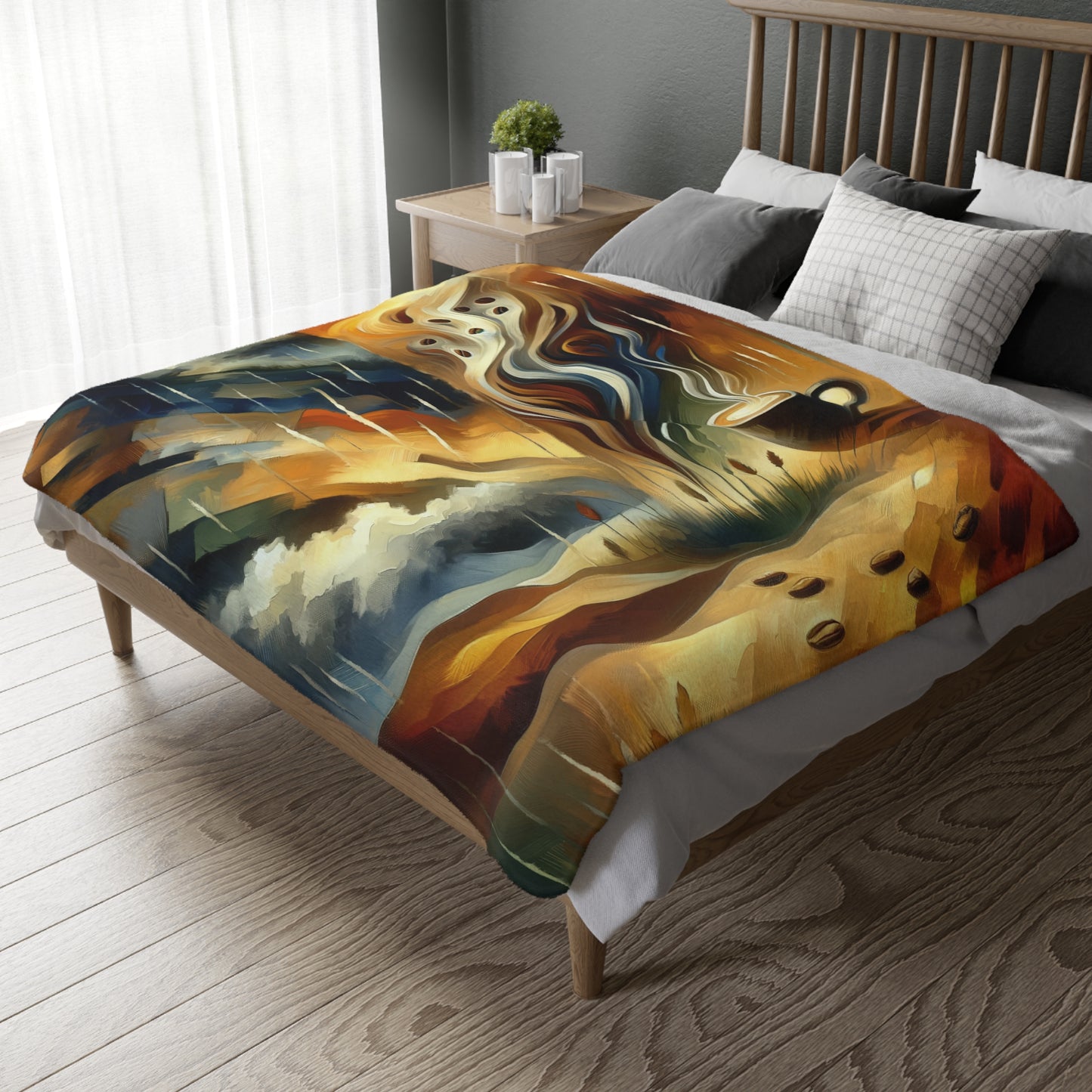 Aromatic Earth Encounter Velveteen Microfiber Blanket (Two-sided print)