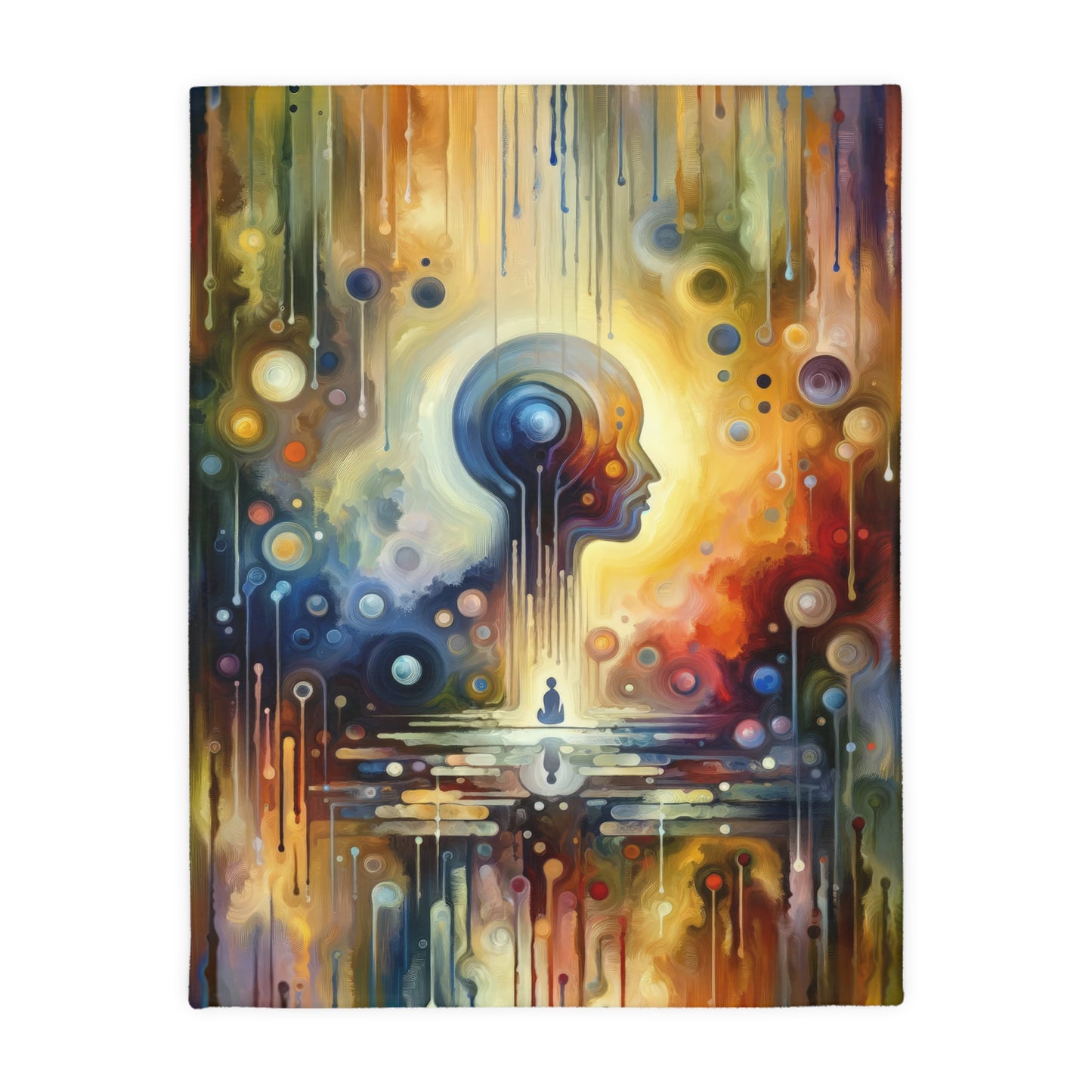 Reflective Oneness Healing Velveteen Microfiber Blanket (Two-sided print)