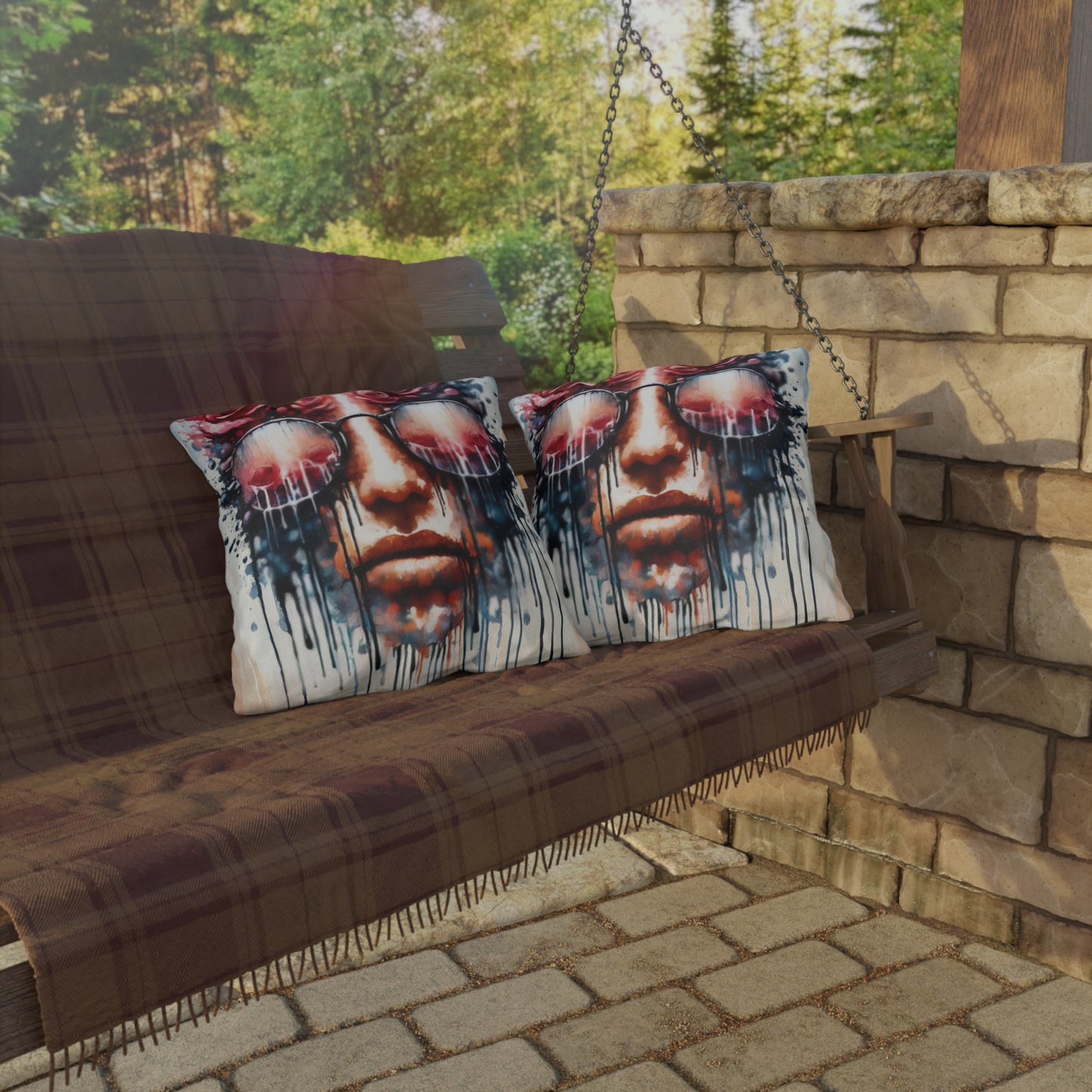 Perception Cleansing Tachism Outdoor Pillows